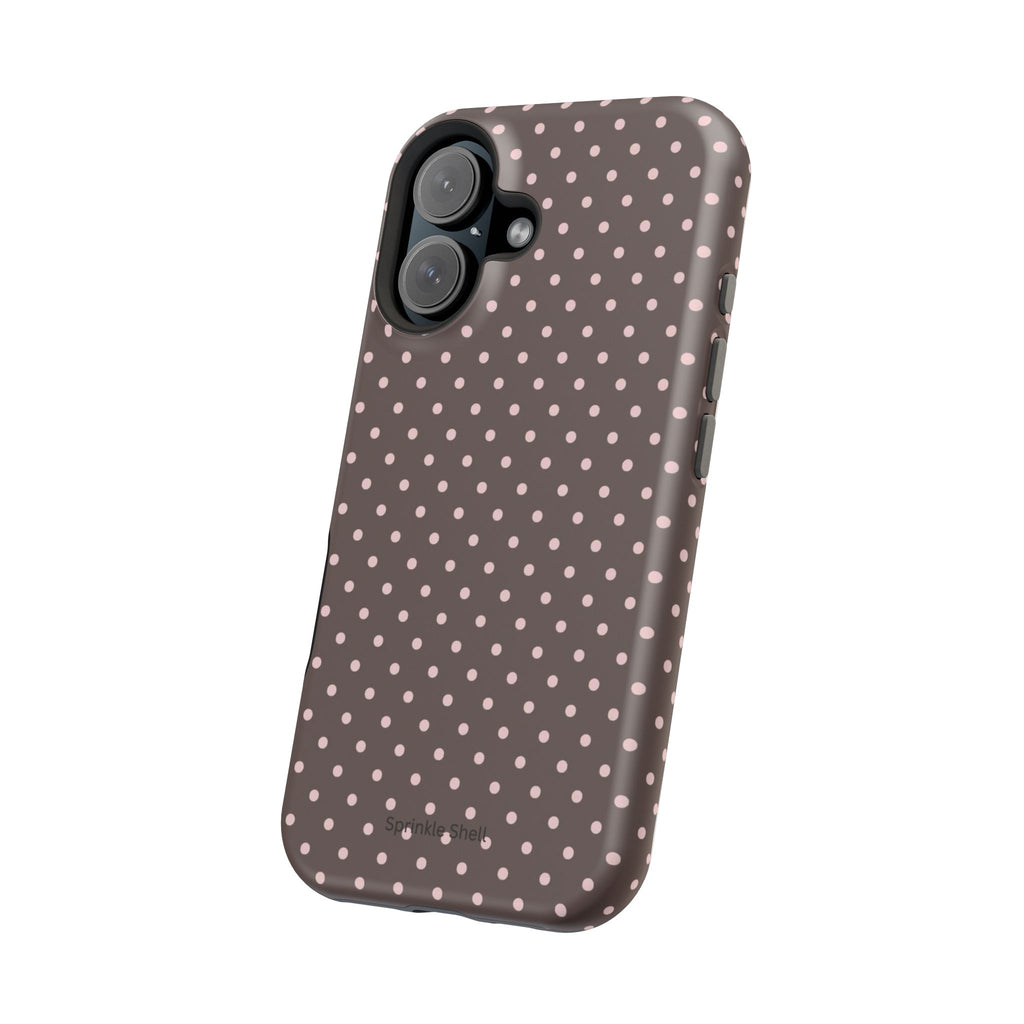 MagSafe Brown And Pink Polkadot Iphone Case