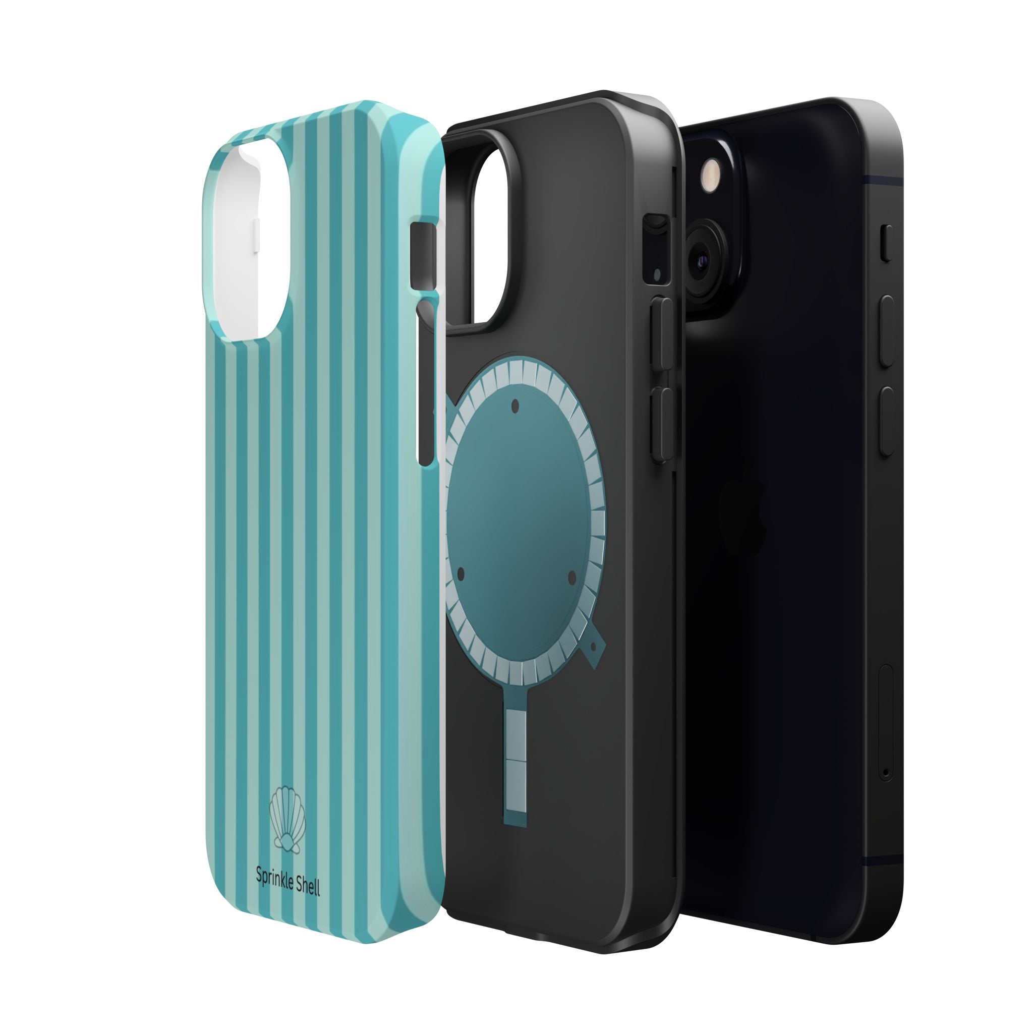 MagSafe teal striped case