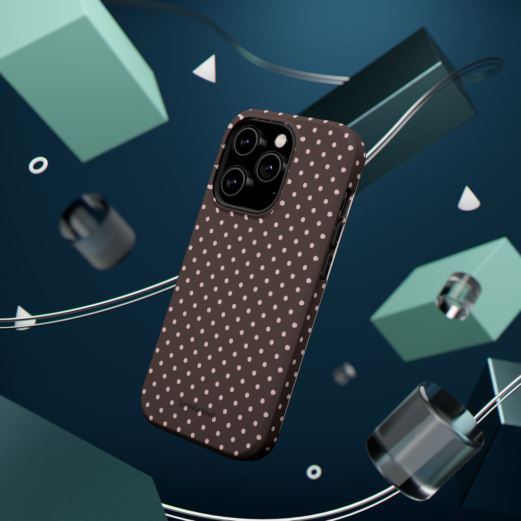 MagSafe Brown And Pink Polkadot Iphone Case