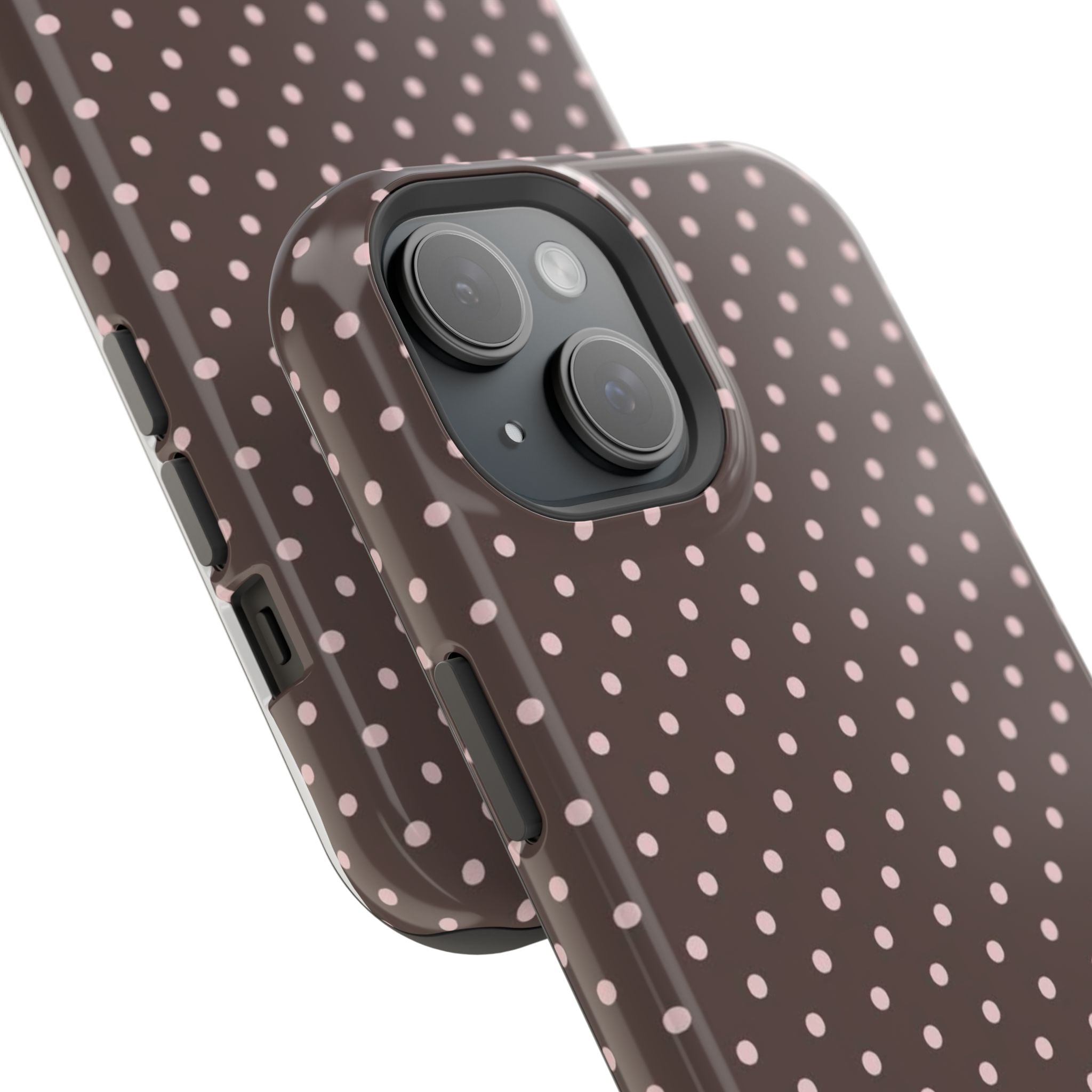MagSafe Brown And Pink Polkadot Iphone Case