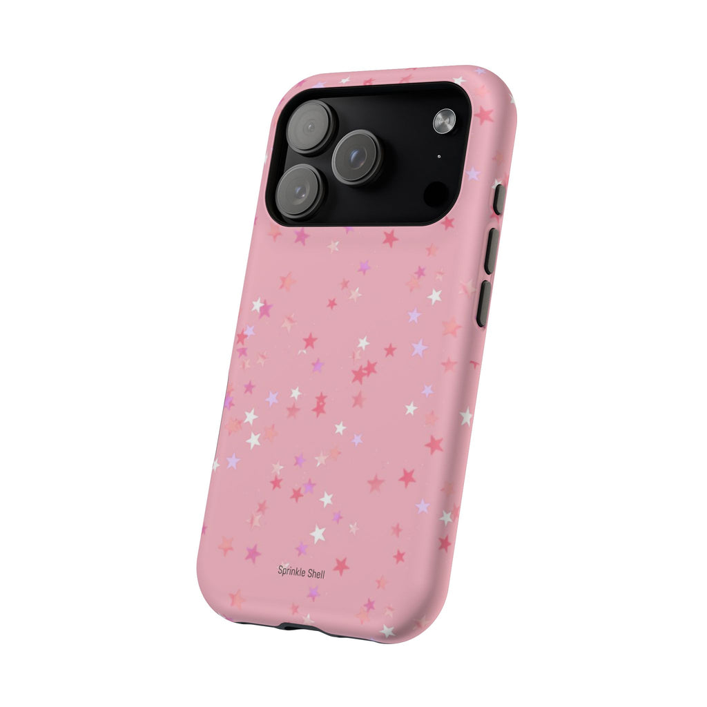 MagSafe pink multicolor stars case