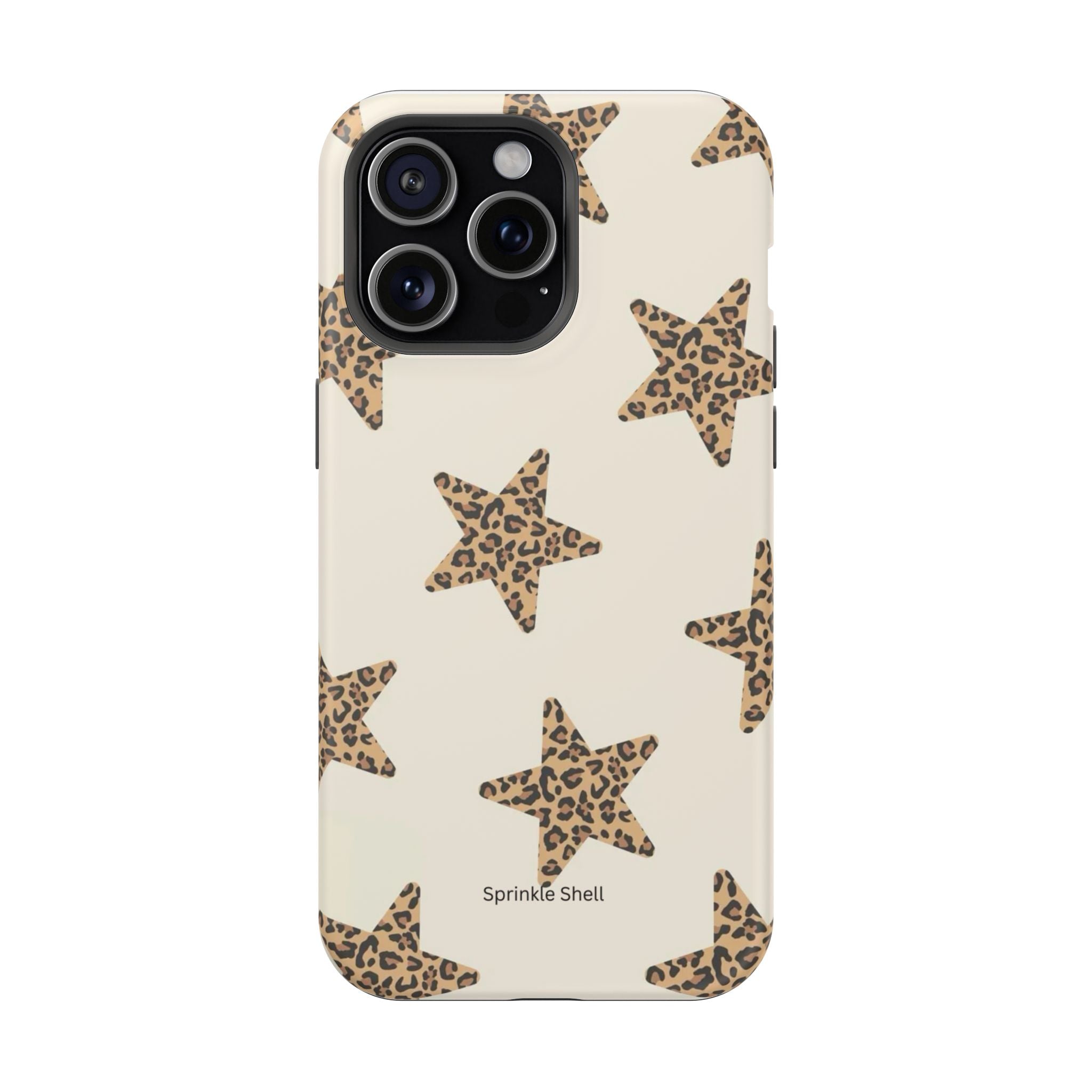 MagSafe Cheetah Print Stars iPhone Case
