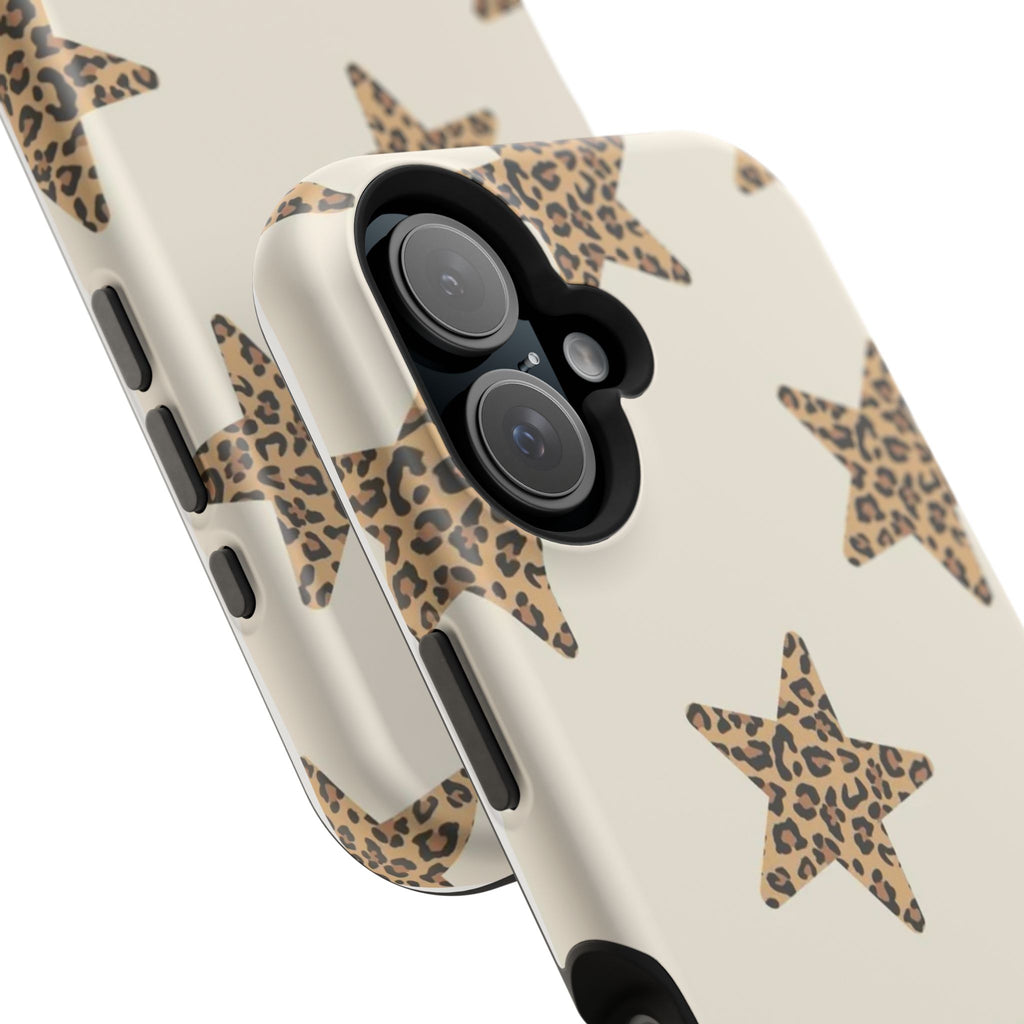MagSafe Cheetah Print Stars iPhone Case