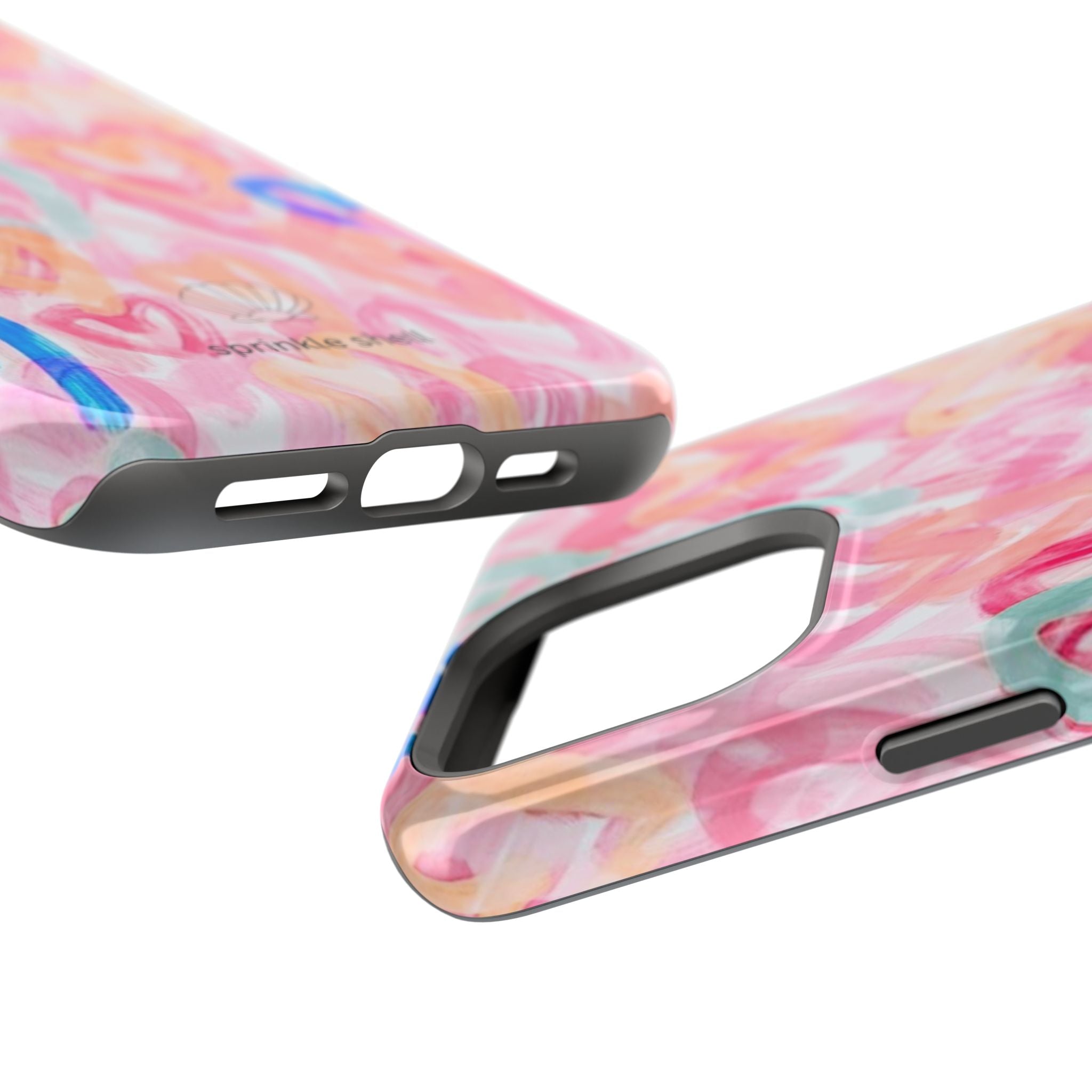 MagSafe rainbow hearts case
