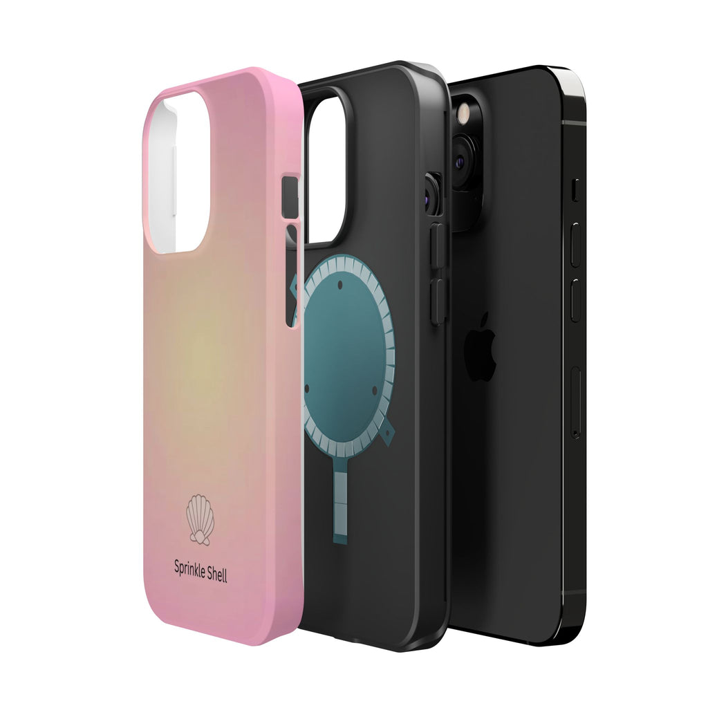 MagSafe light pink and yellow aura case