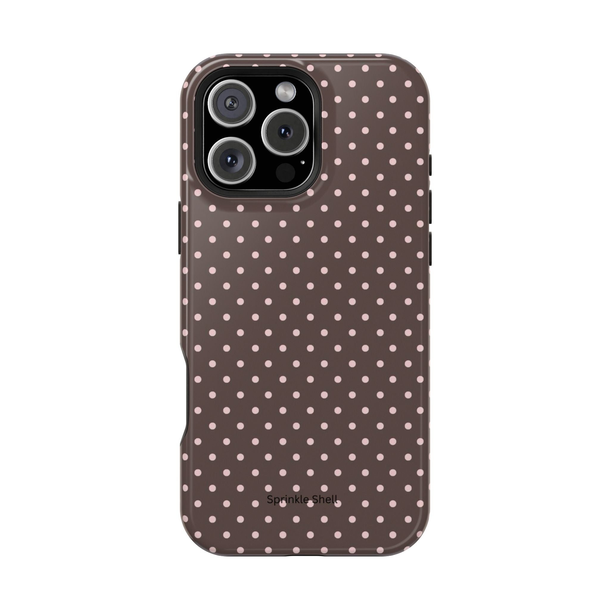 MagSafe Brown And Pink Polkadot Iphone Case