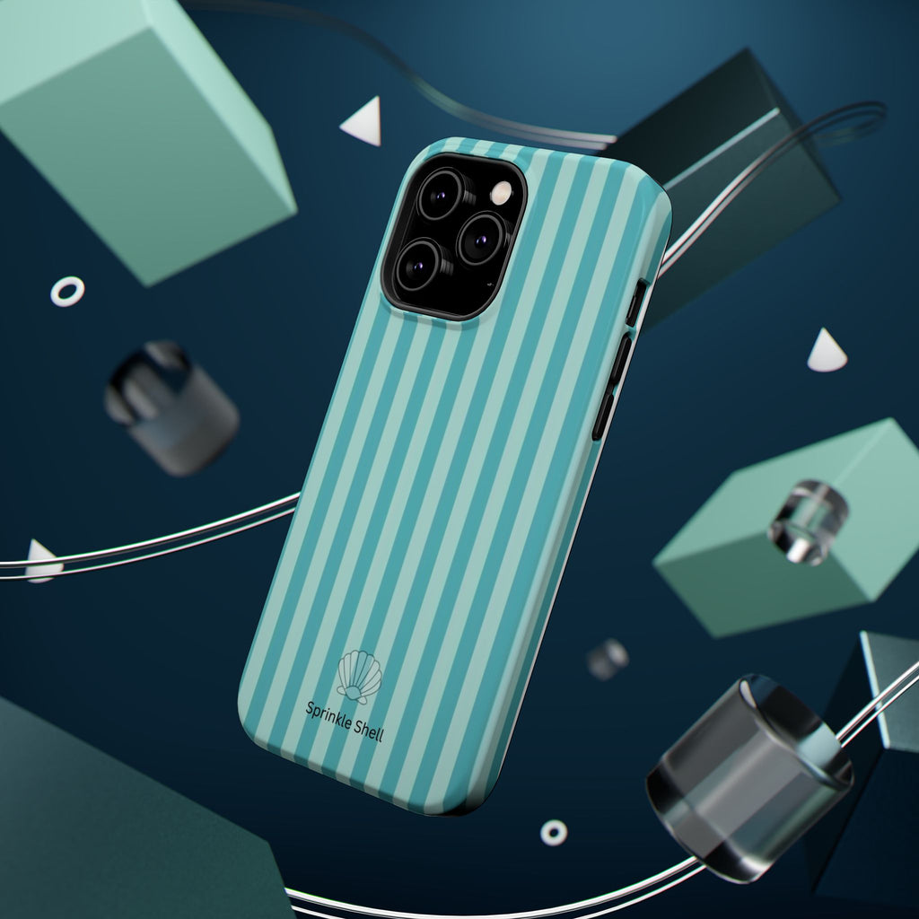 MagSafe teal striped case