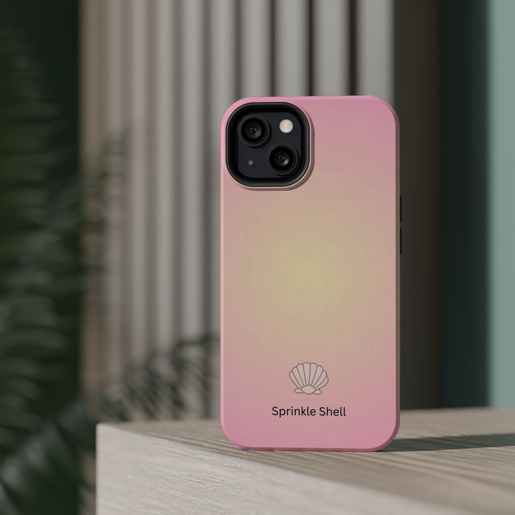 MagSafe light pink and yellow aura case