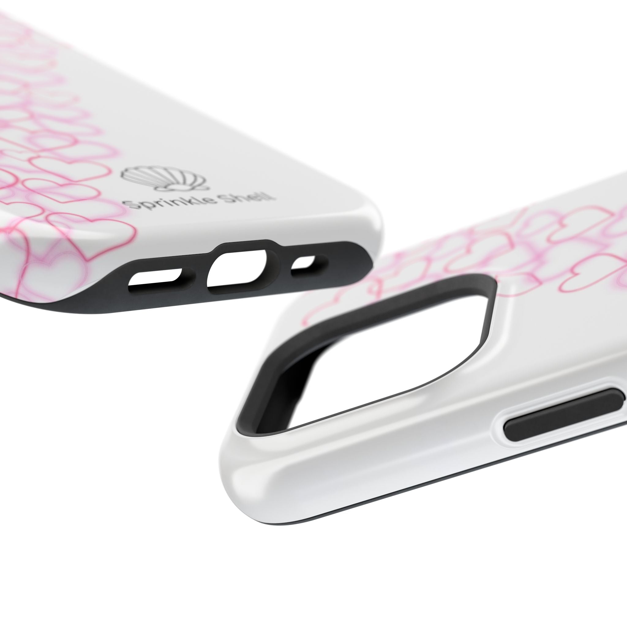 MagSafe pink hearts phone case