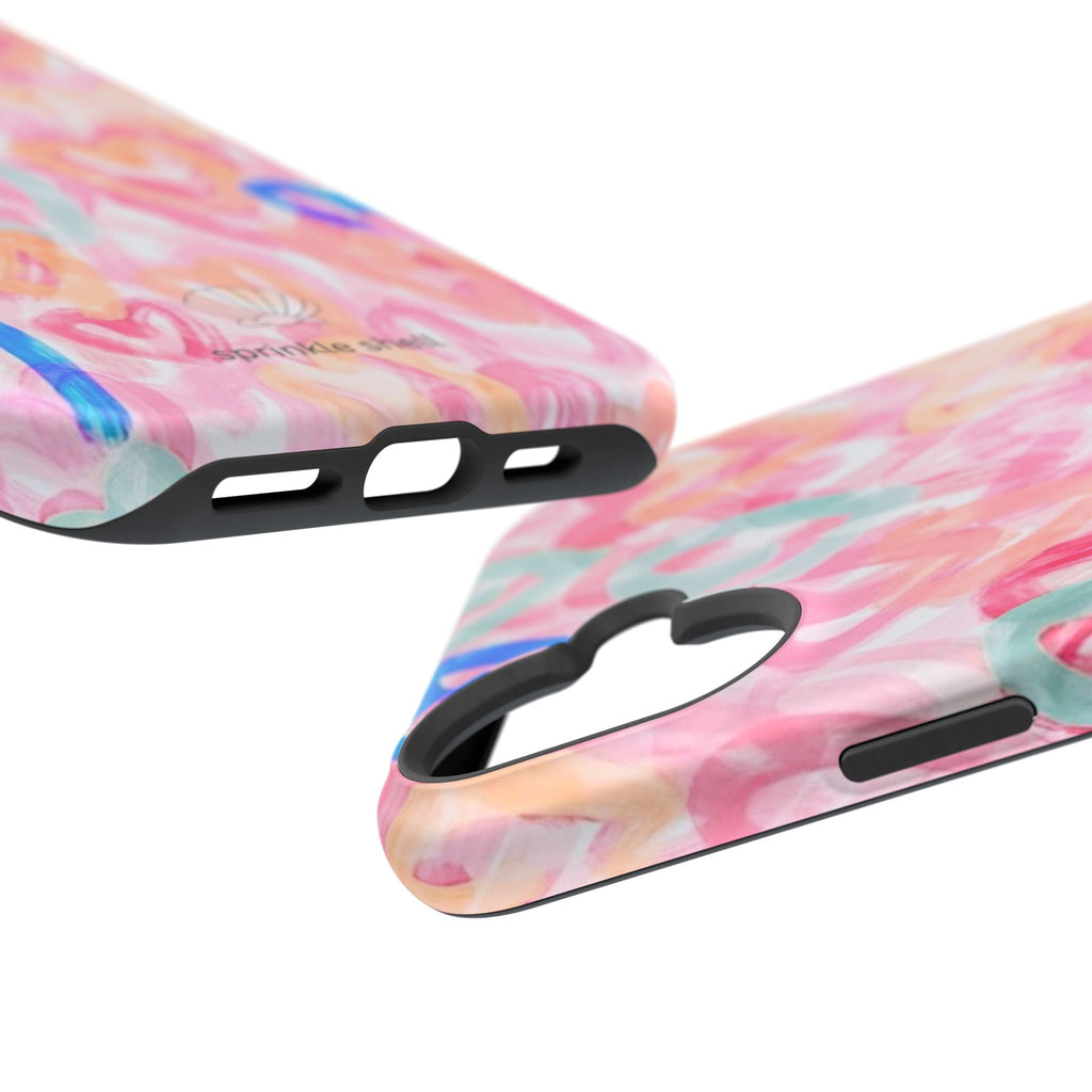 MagSafe rainbow hearts case