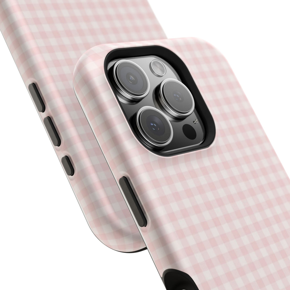 MagSafe light pink plaid case