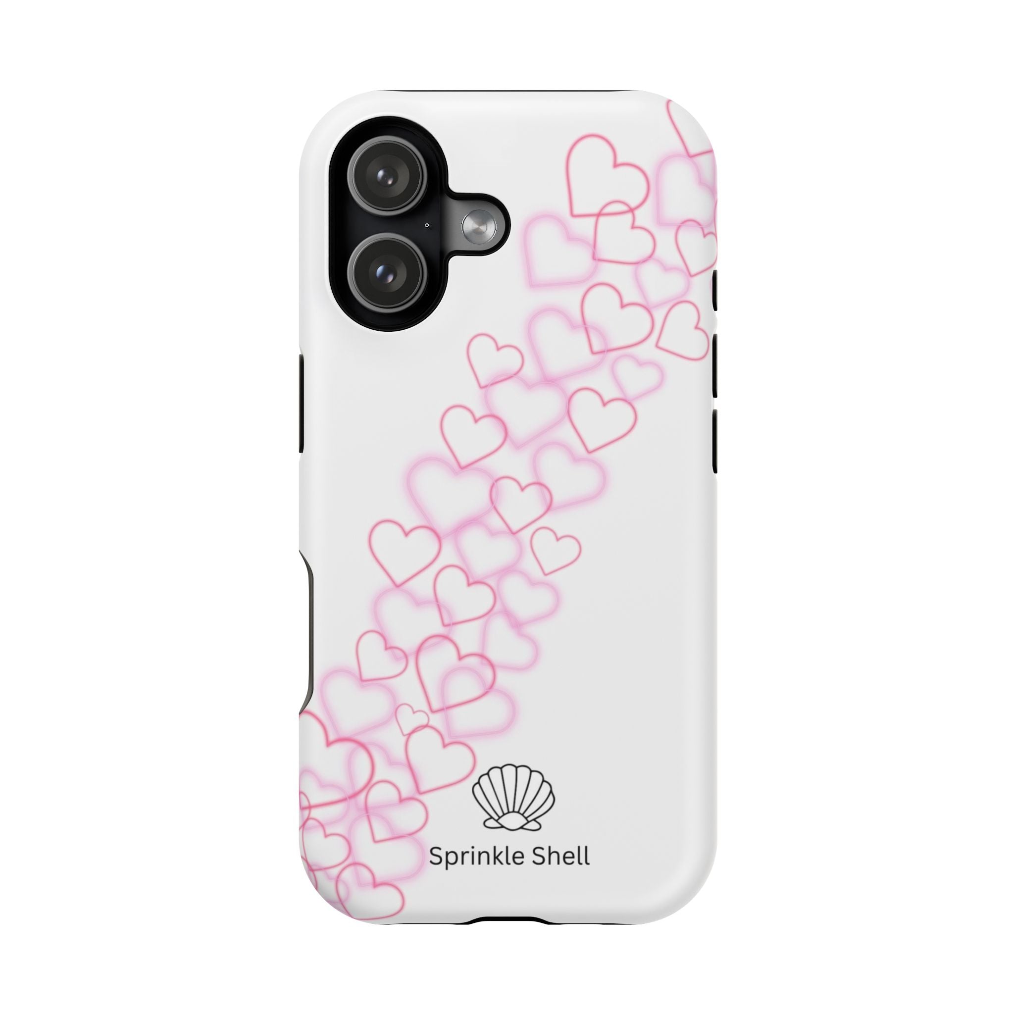 MagSafe pink hearts phone case