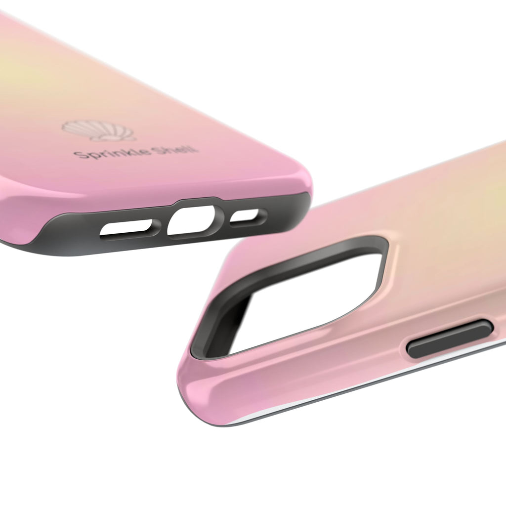 MagSafe light pink and yellow aura case