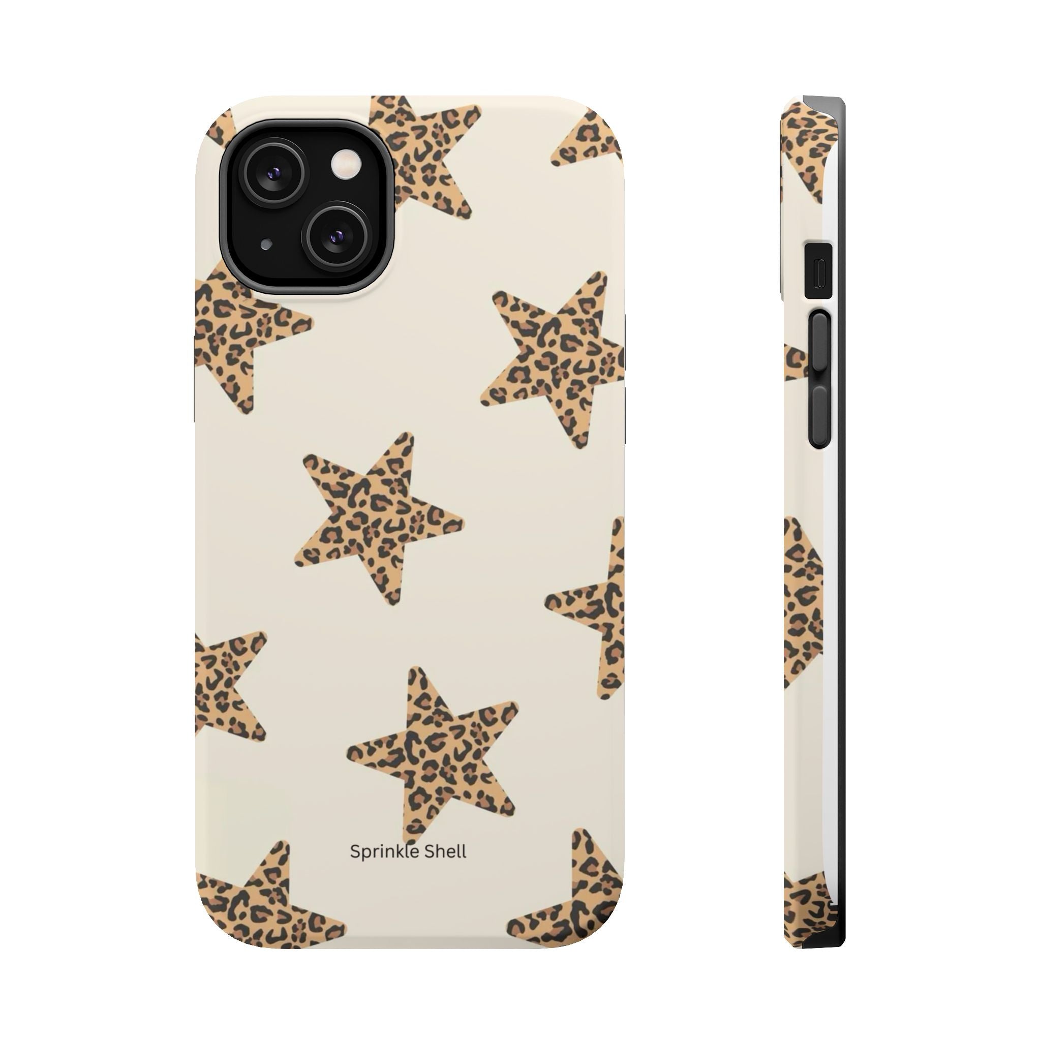 MagSafe Cheetah Print Stars iPhone Case