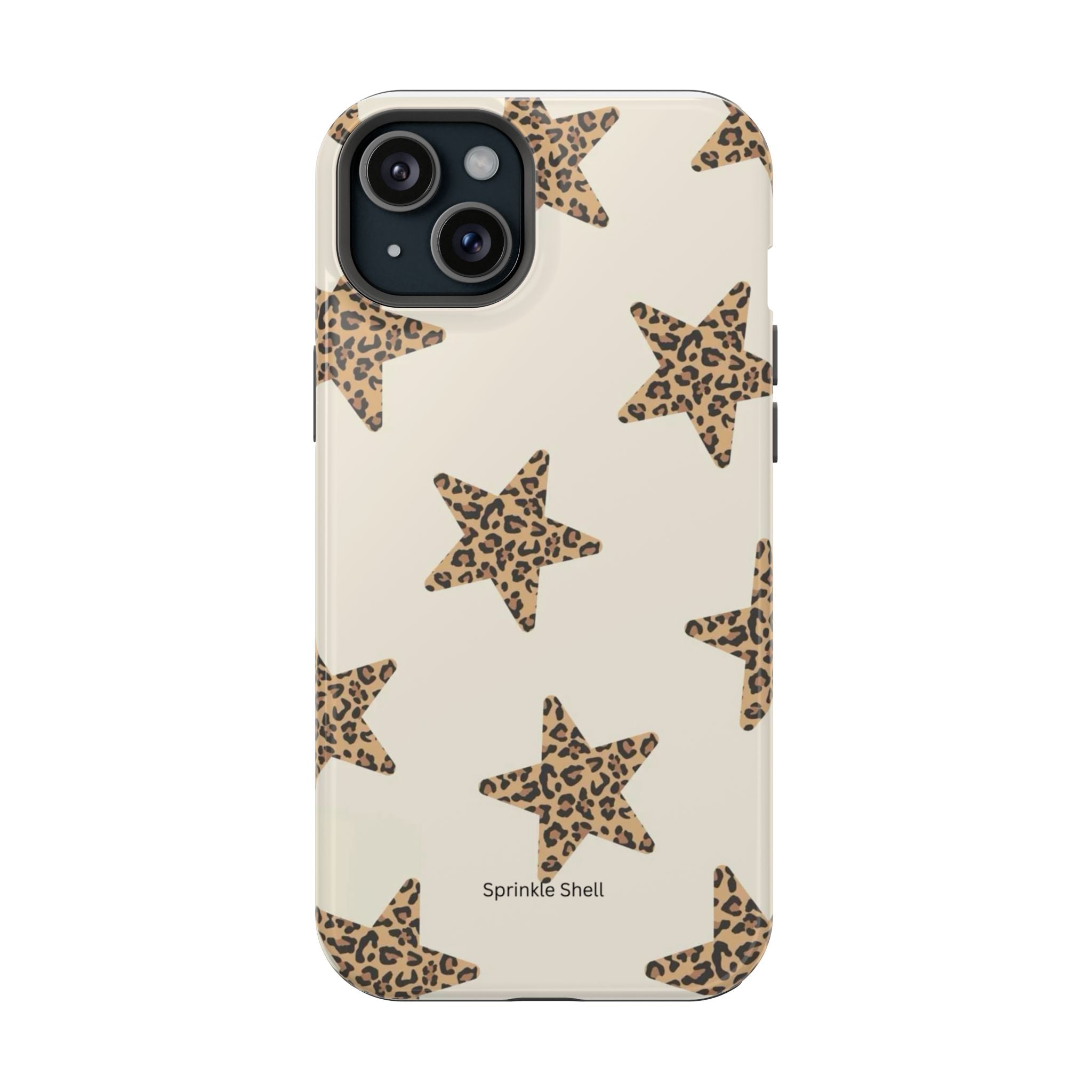 MagSafe Cheetah Print Stars iPhone Case