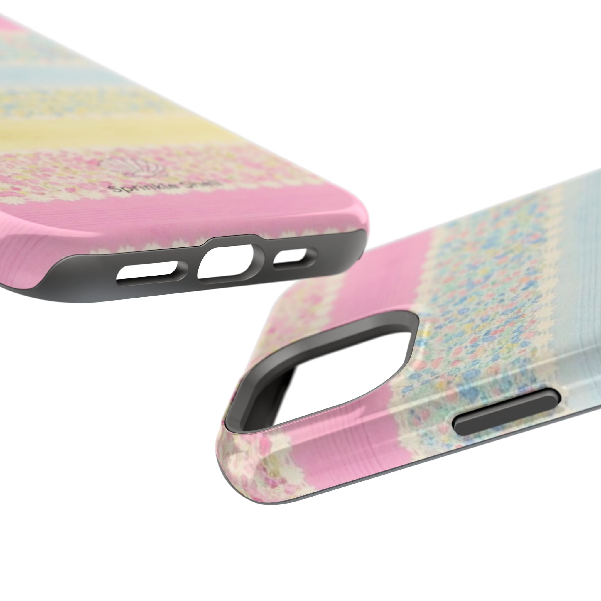 MagSafe pastel floral striped case