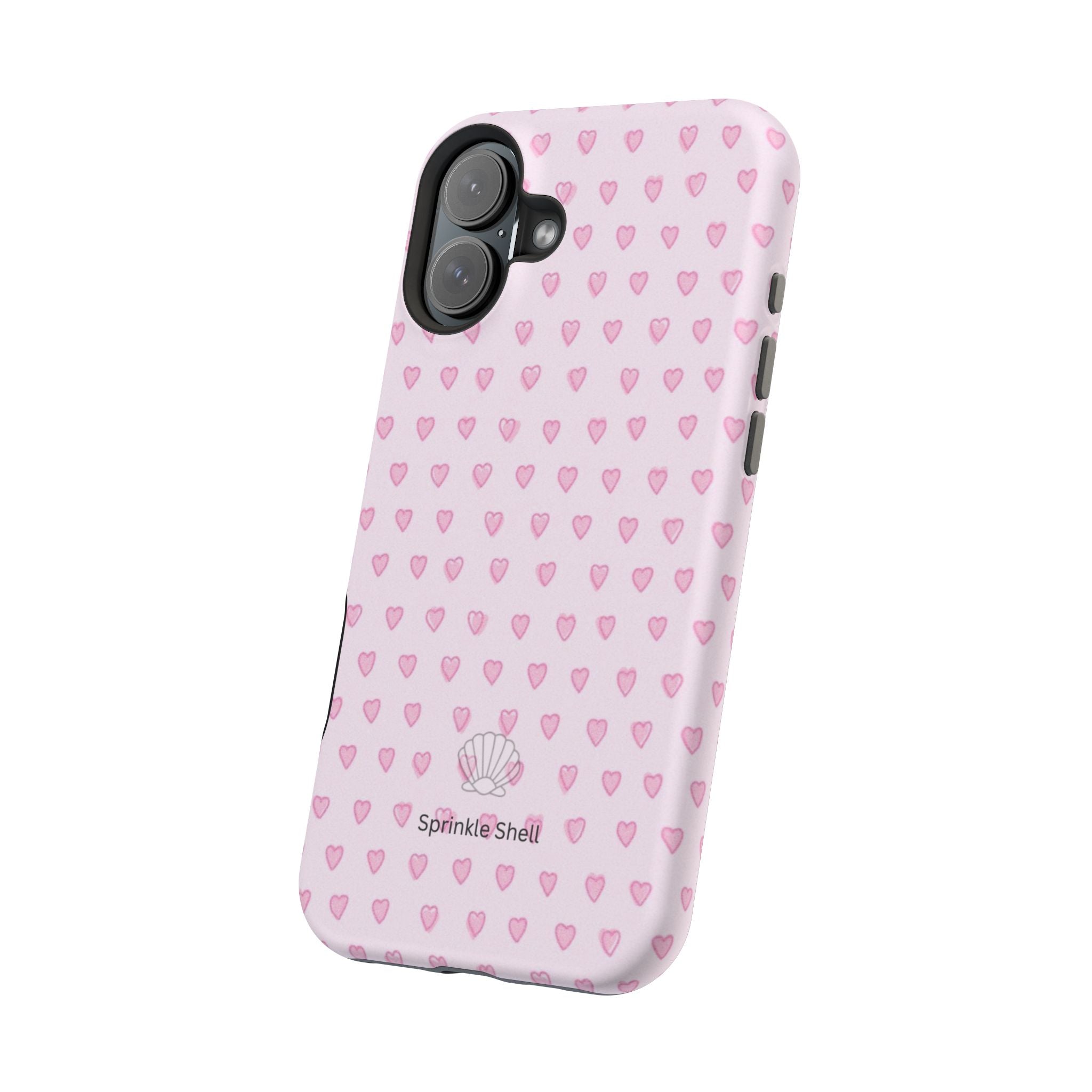 MagSafe pink hearts case
