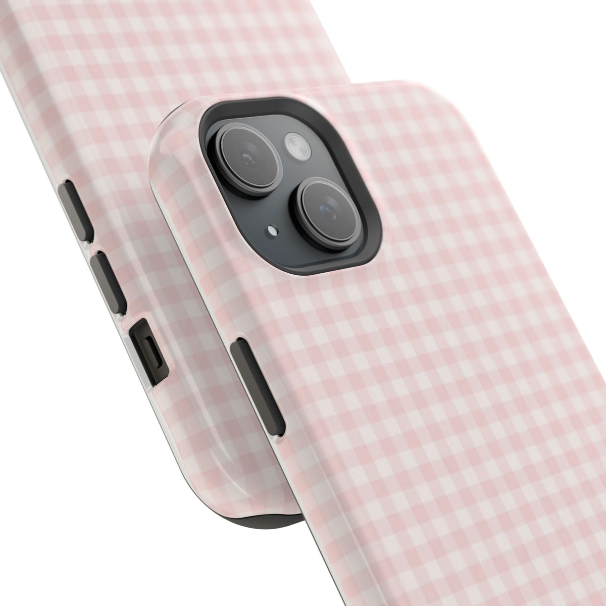 MagSafe light pink plaid case
