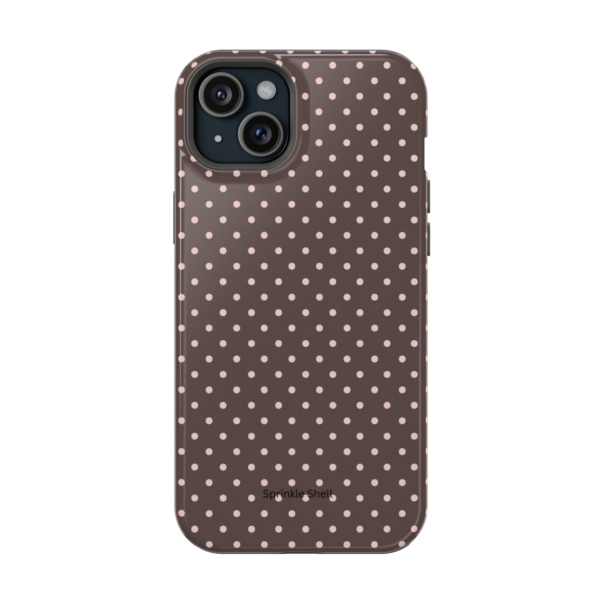MagSafe Brown And Pink Polkadot Iphone Case