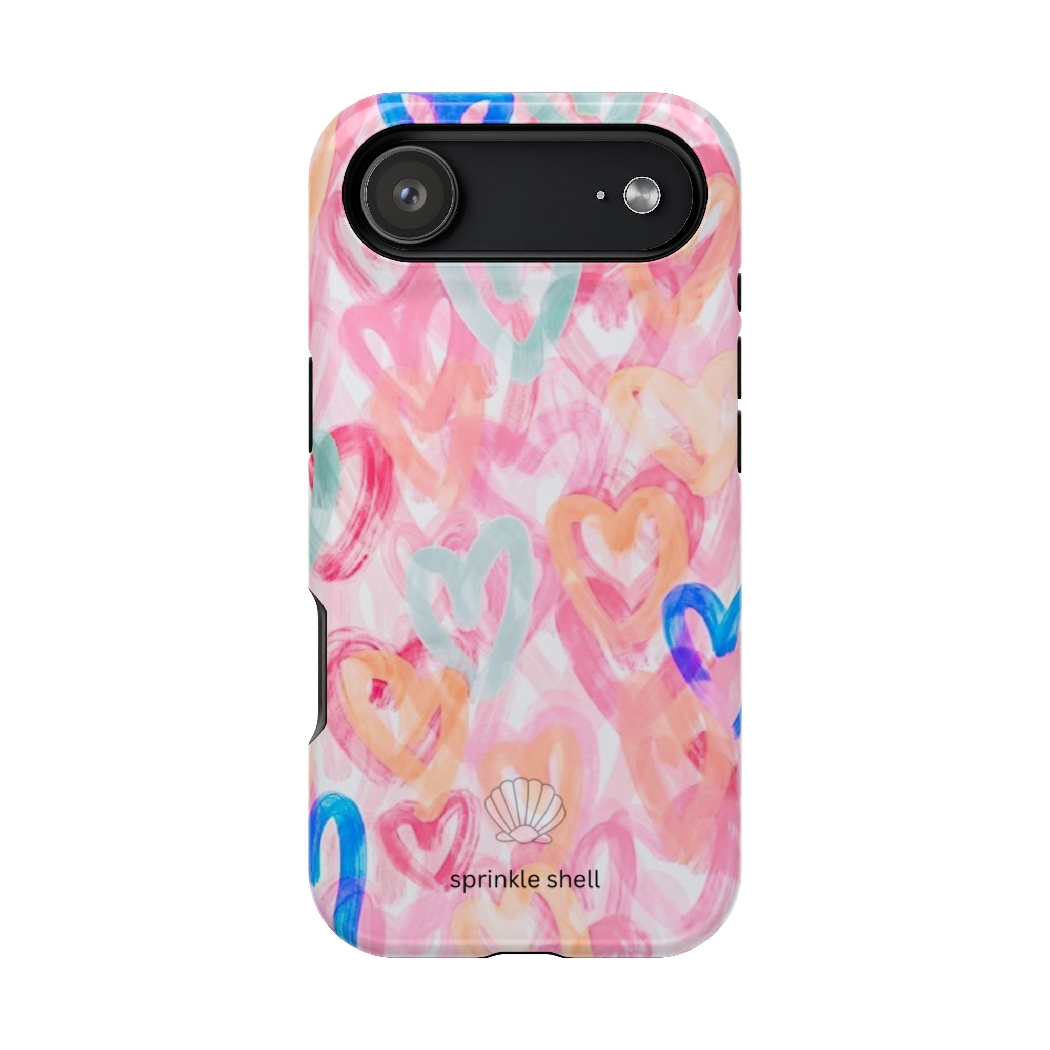 MagSafe rainbow hearts case