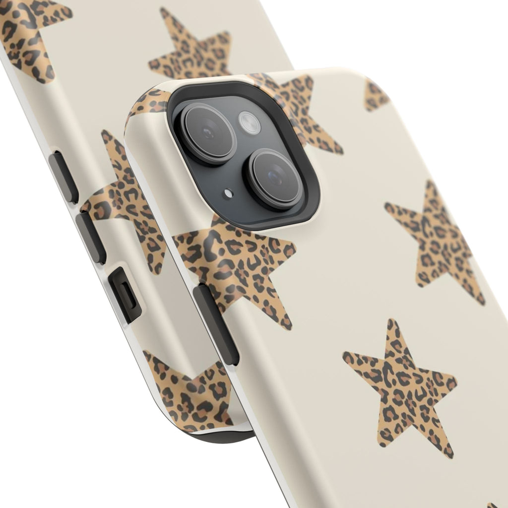 MagSafe Cheetah Print Stars iPhone Case