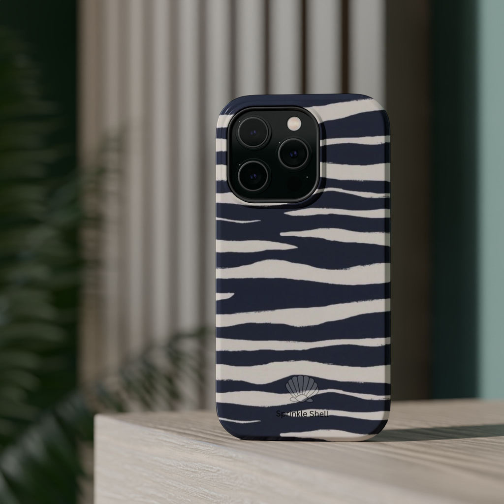 MagSafe Blue zebra print case