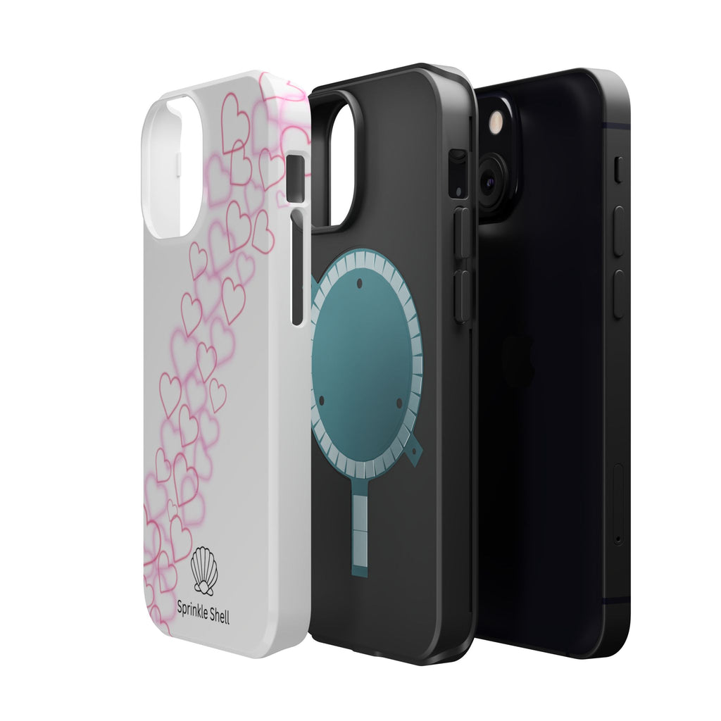 MagSafe pink hearts phone case