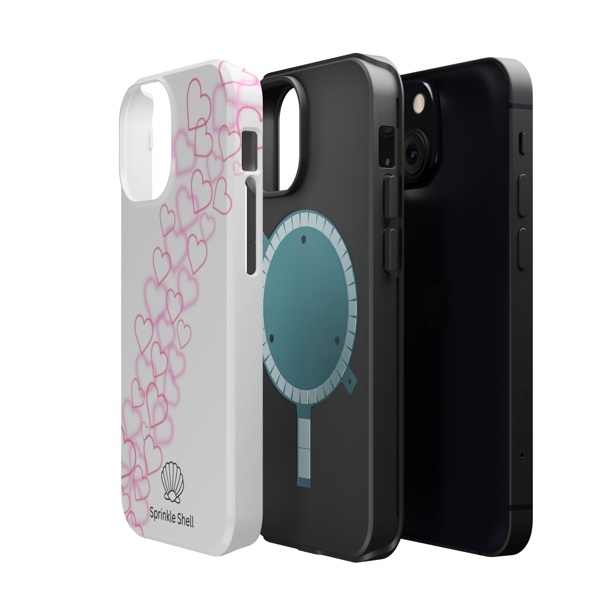 MagSafe pink hearts phone case