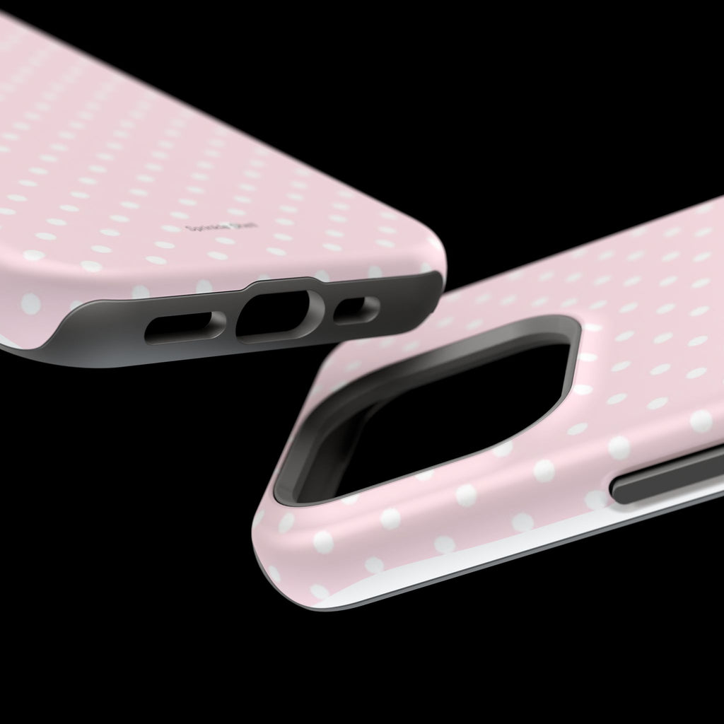 MagSafe light pink polka dots case