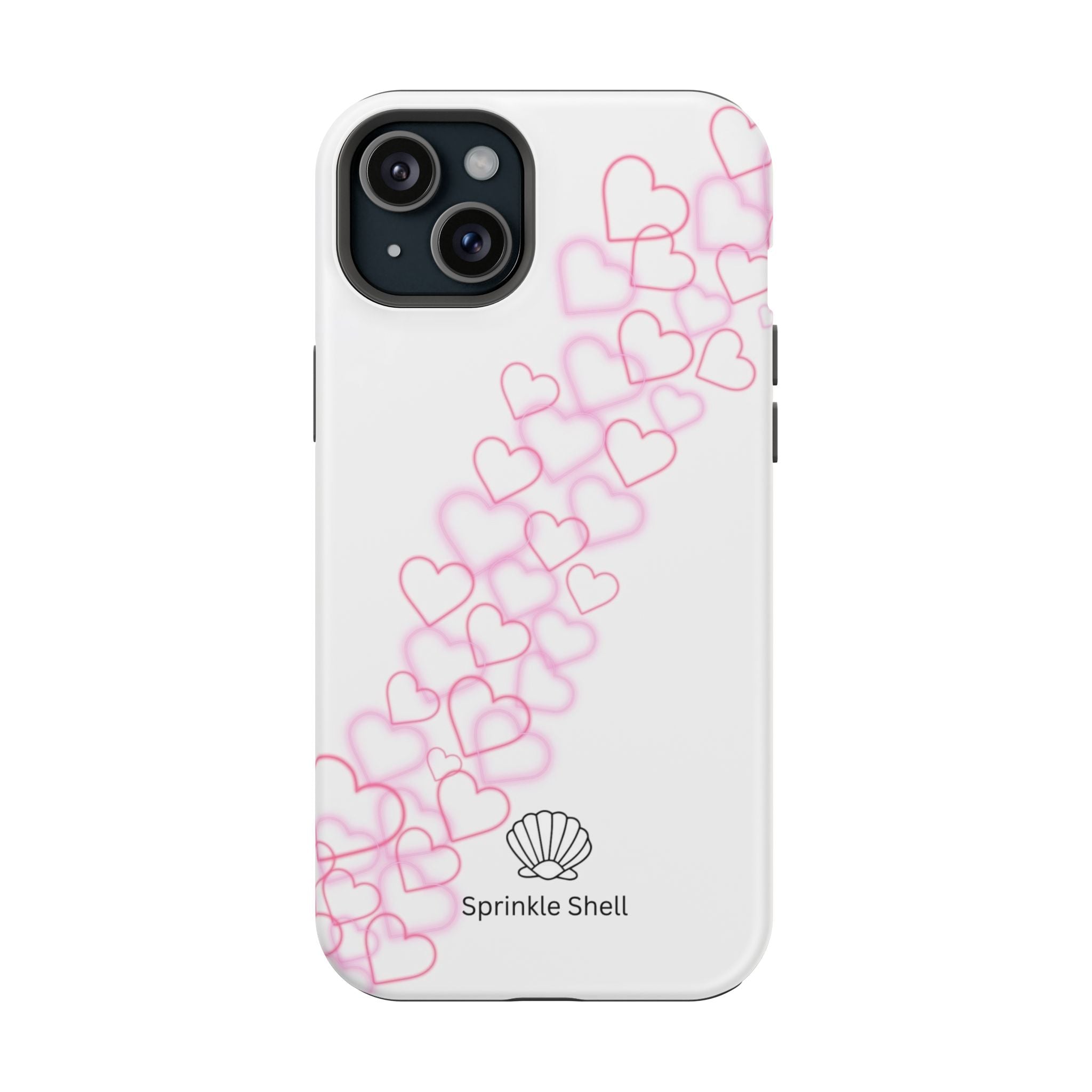 MagSafe pink hearts phone case