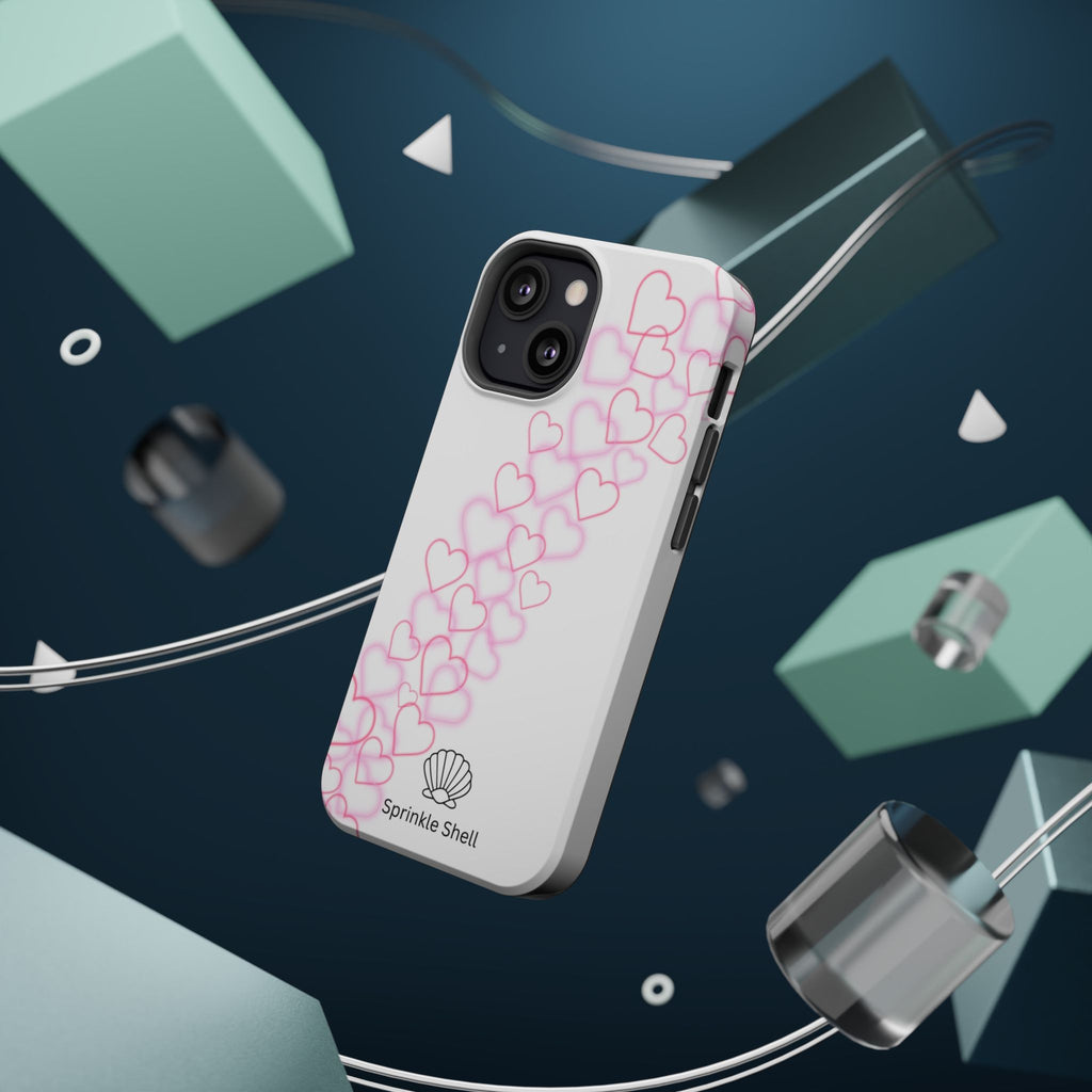 MagSafe pink hearts phone case