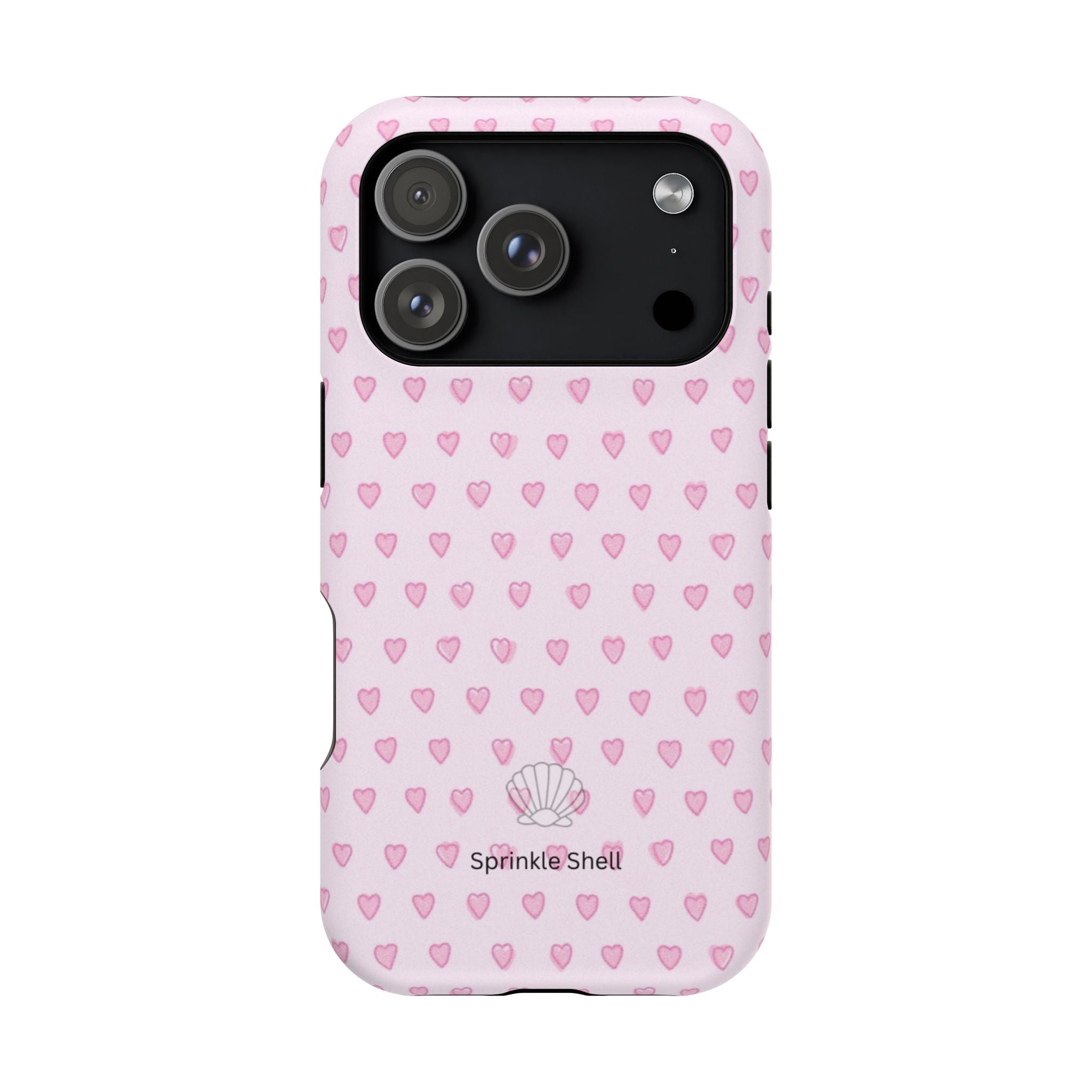 MagSafe pink hearts case
