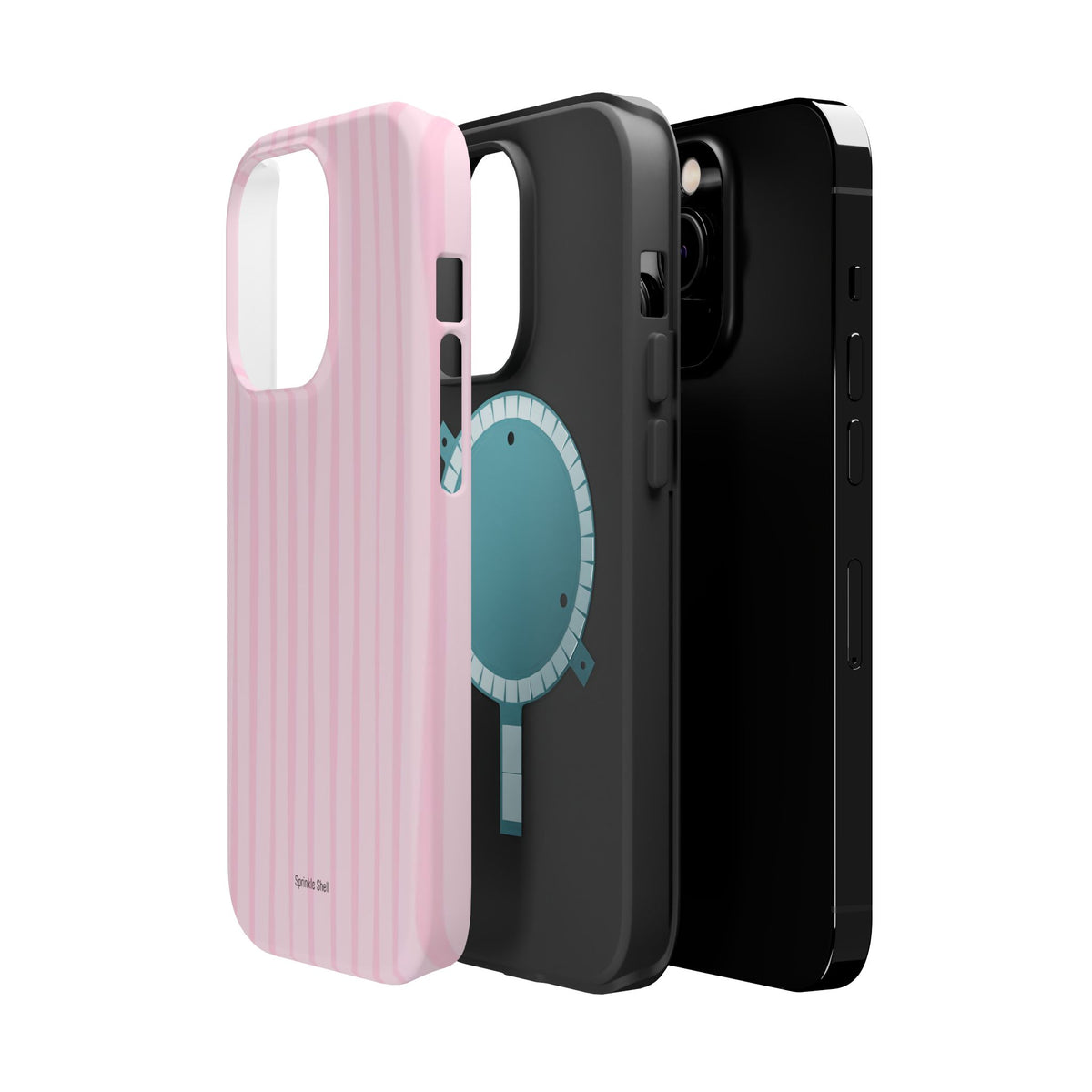 MagSafe pink uneven lines case
