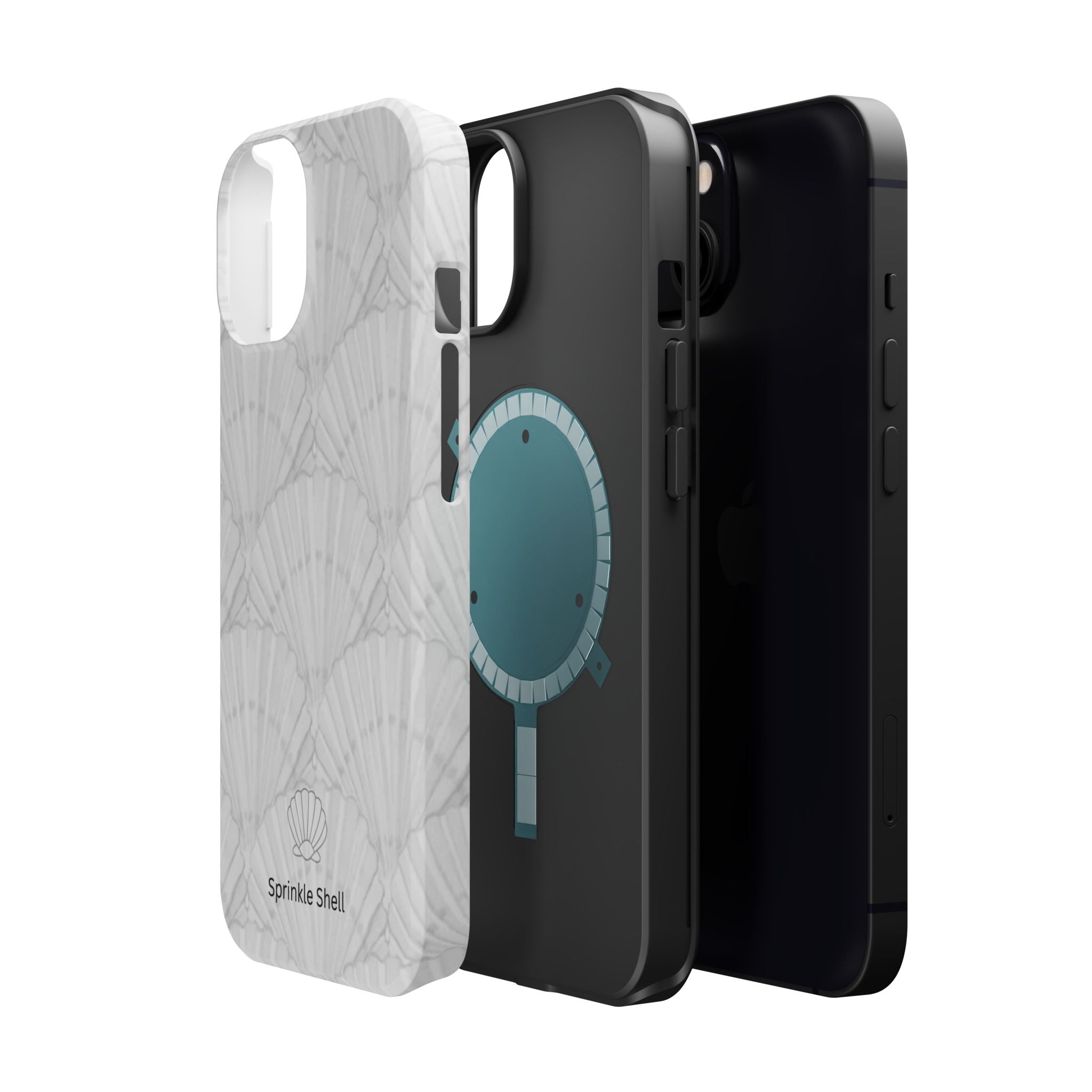 Shell-Pattern Magnetic Impact Phone Case — Protective Modular iPhone Cover