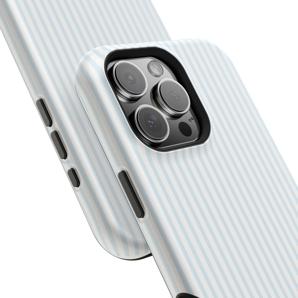 MagSafe light blue stripes iphone case