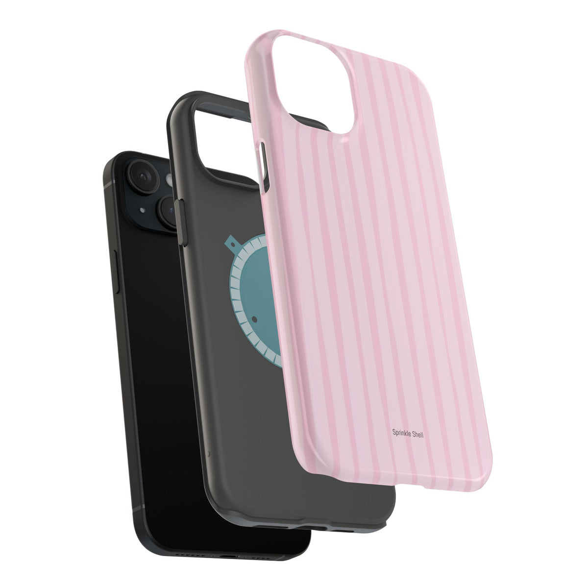 MagSafe pink uneven lines case