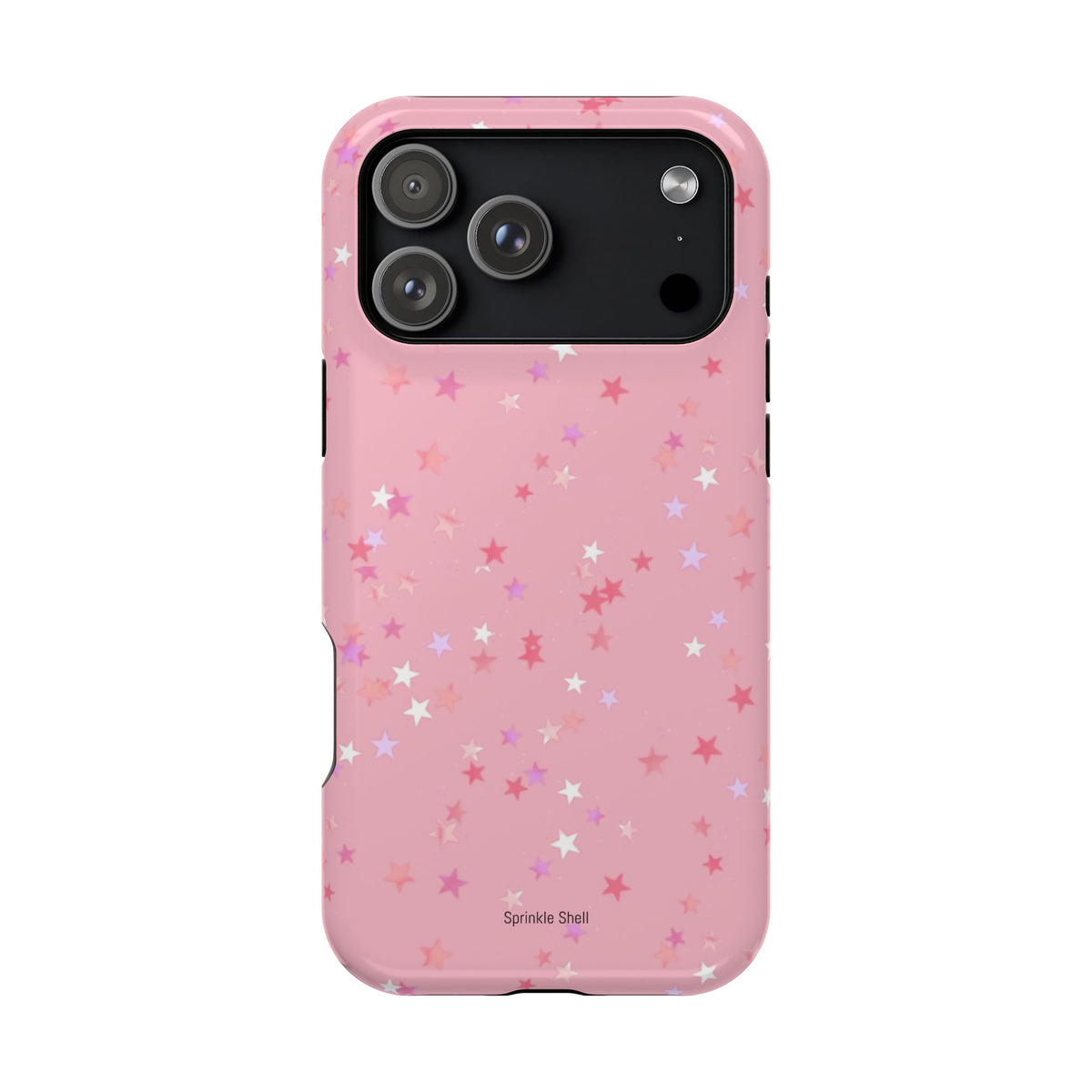 MagSafe pink multicolor stars case