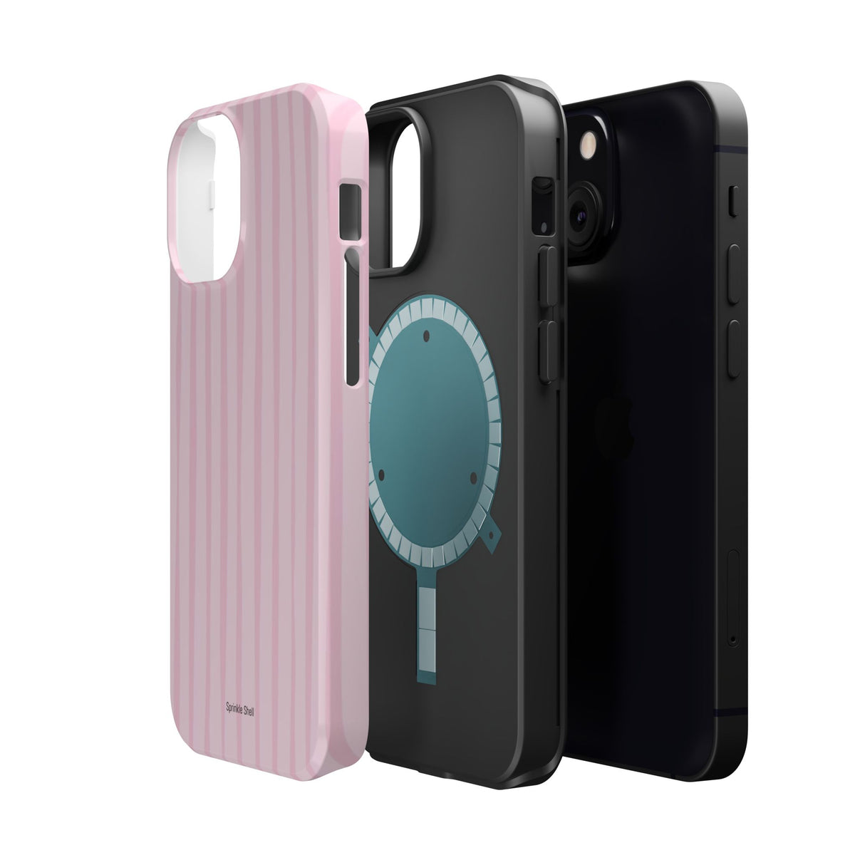 MagSafe pink uneven lines case