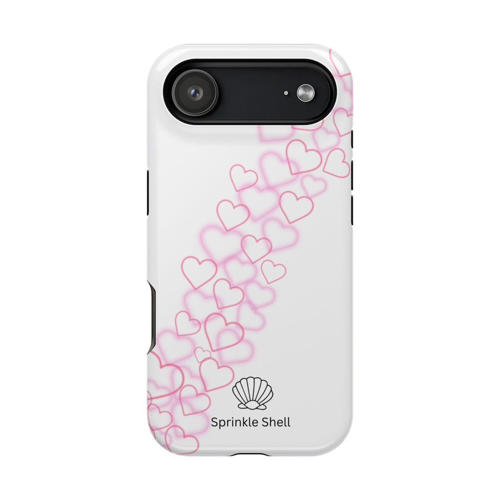 MagSafe pink hearts phone case