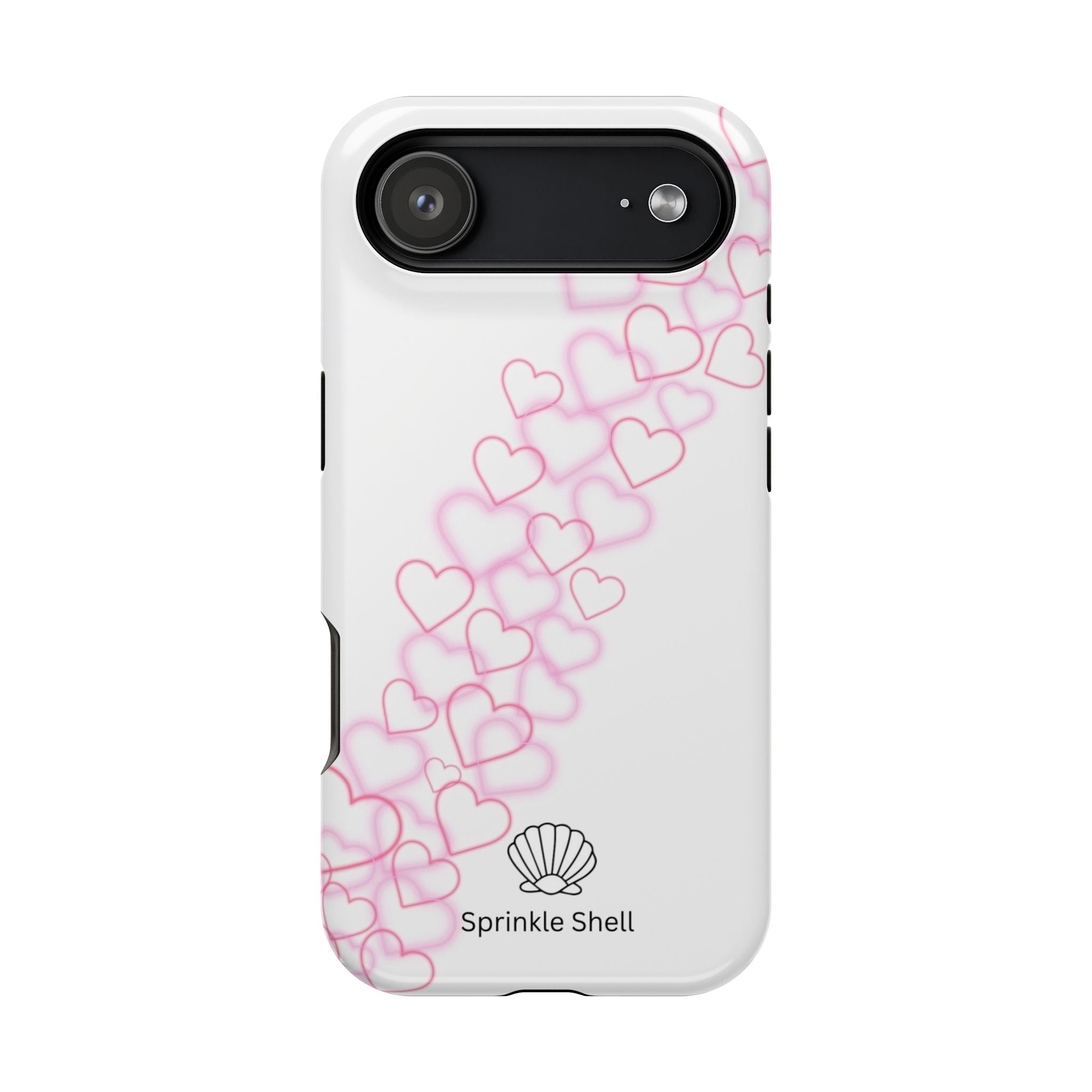MagSafe pink hearts phone case