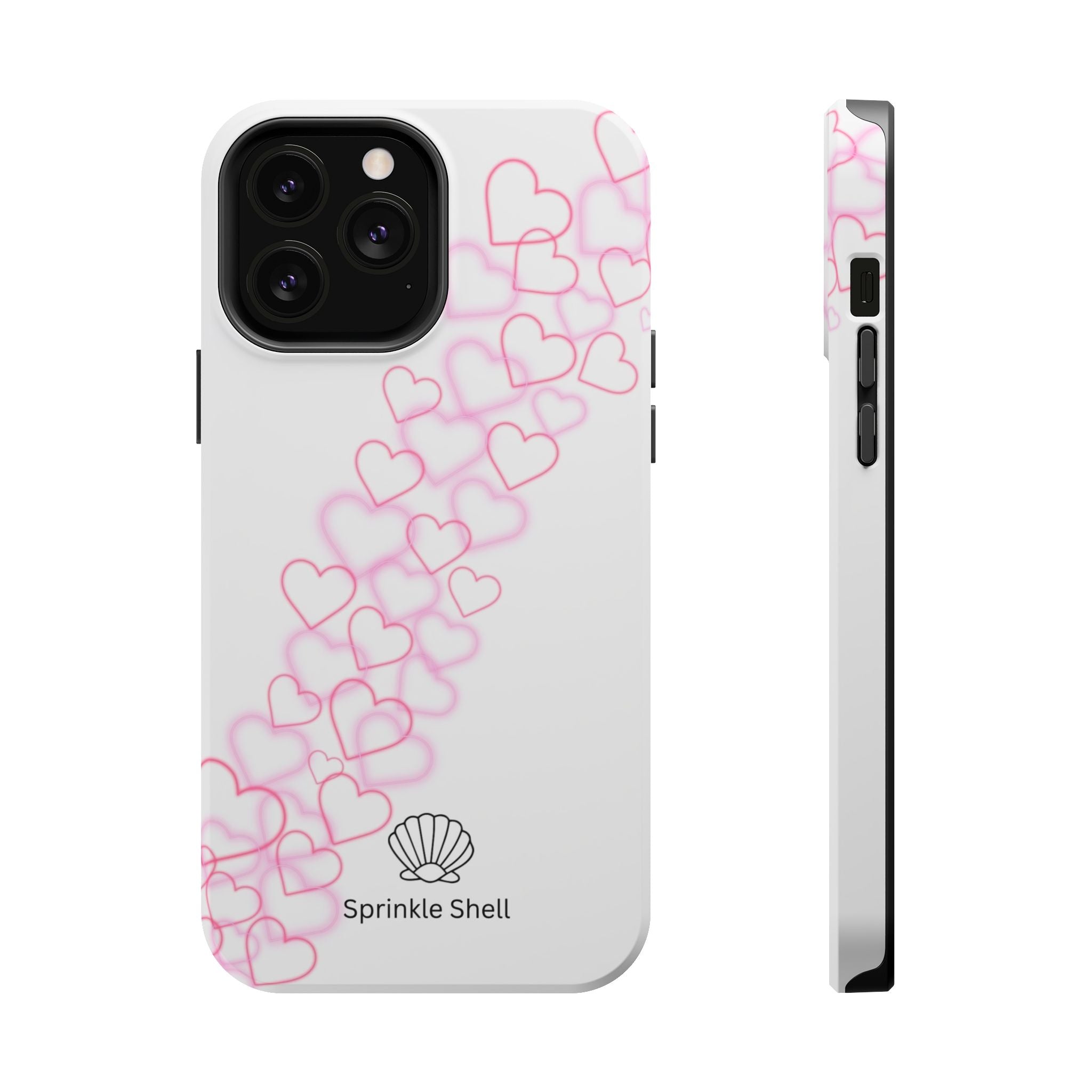 MagSafe pink hearts phone case