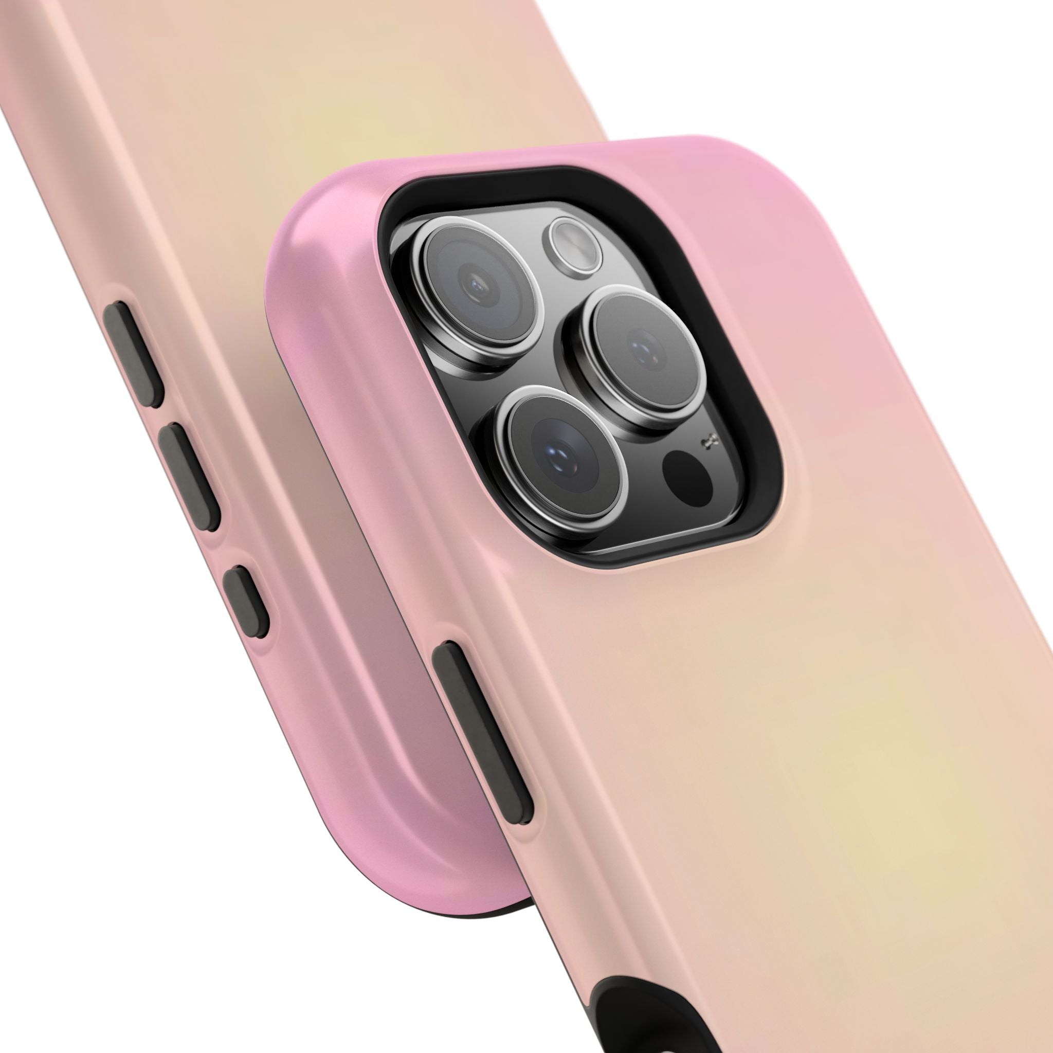MagSafe light pink and yellow aura case