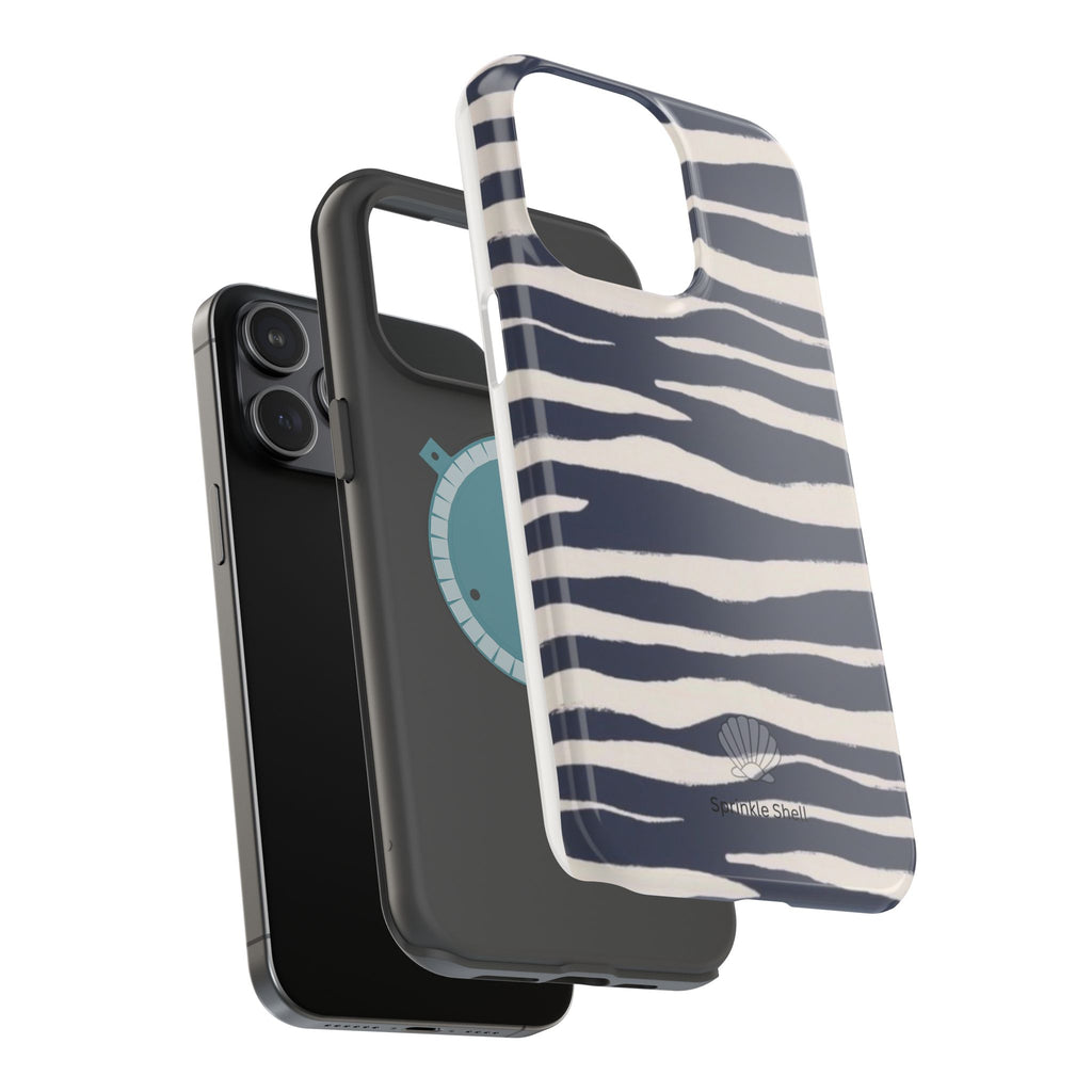 MagSafe Blue zebra print case