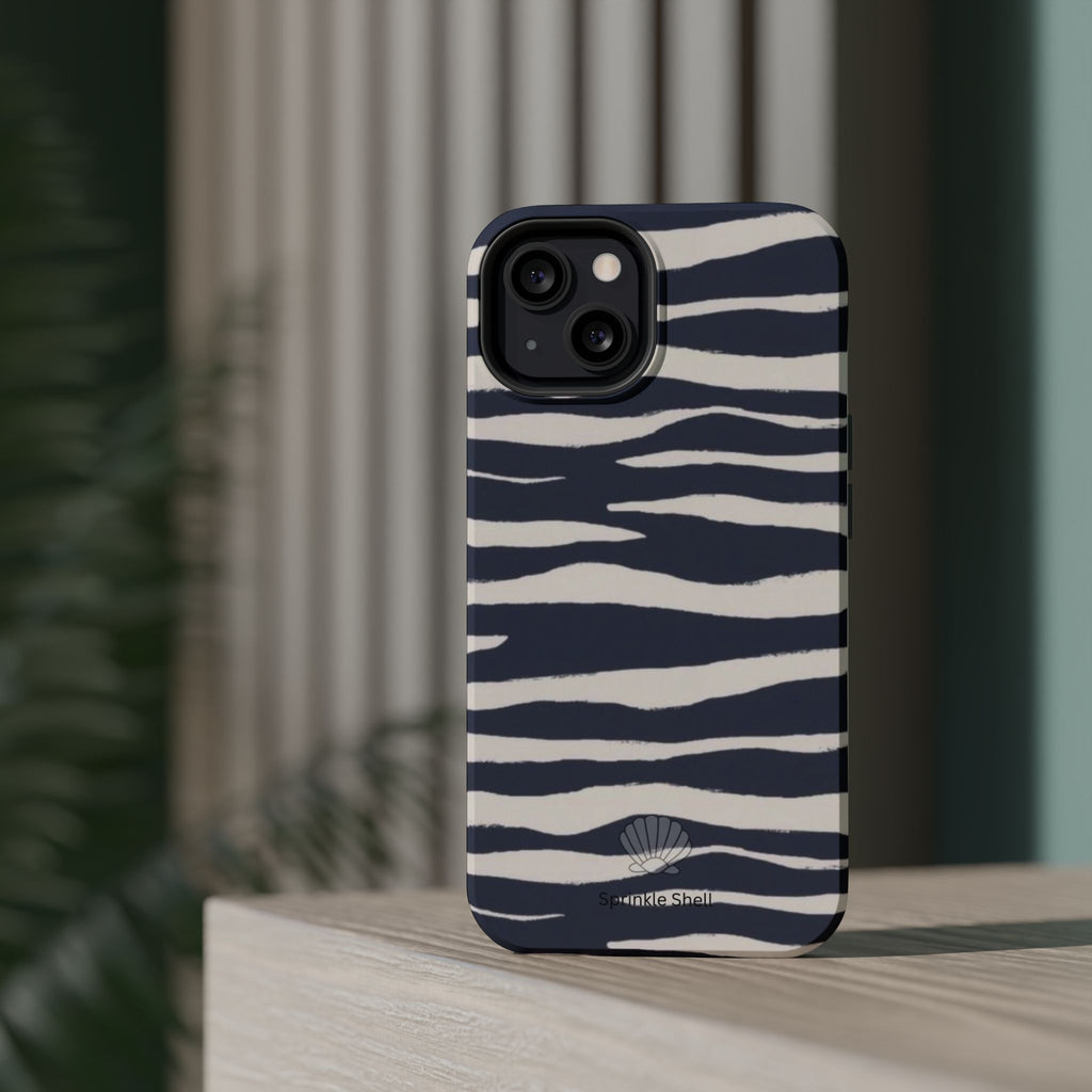 MagSafe Blue zebra print case