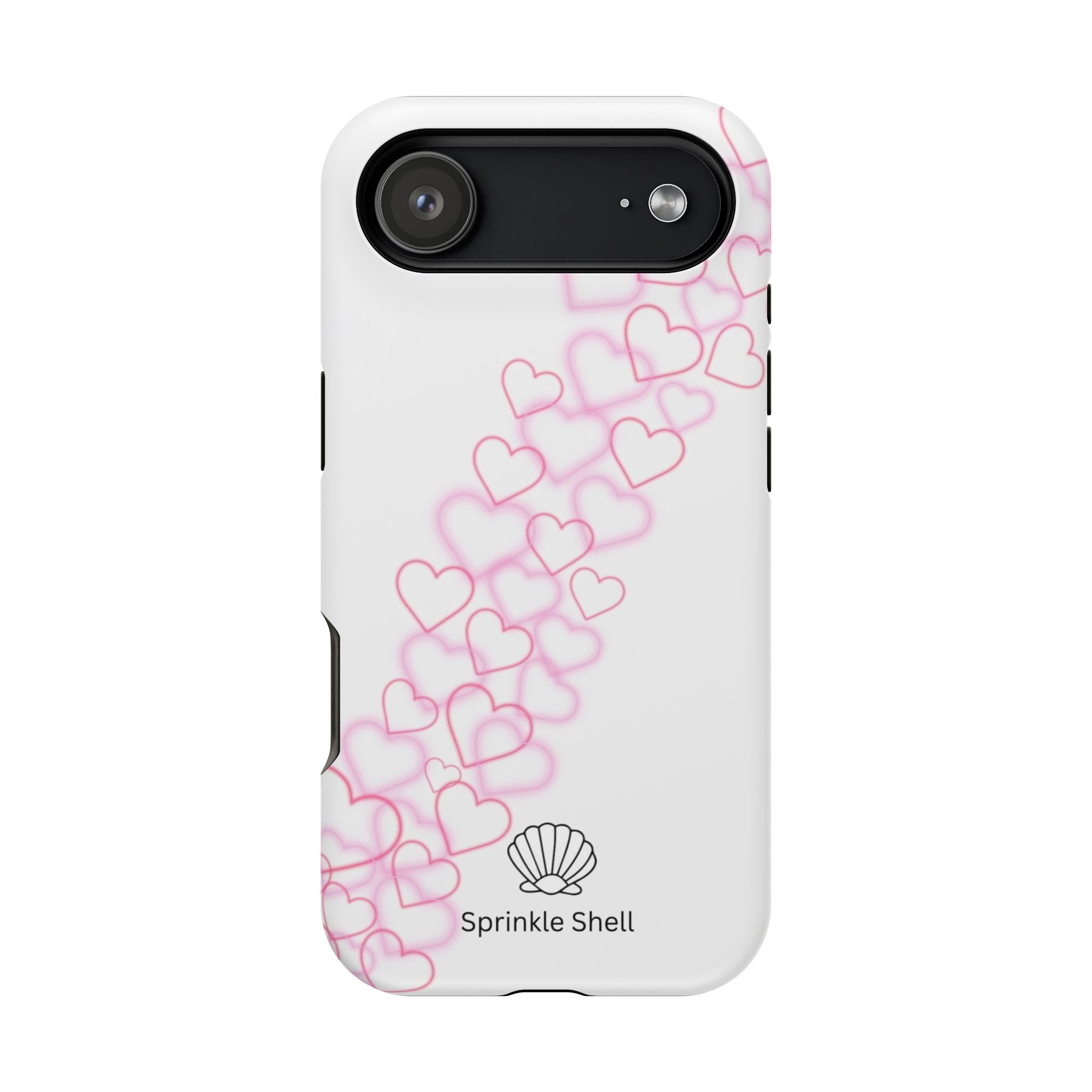 MagSafe pink hearts phone case