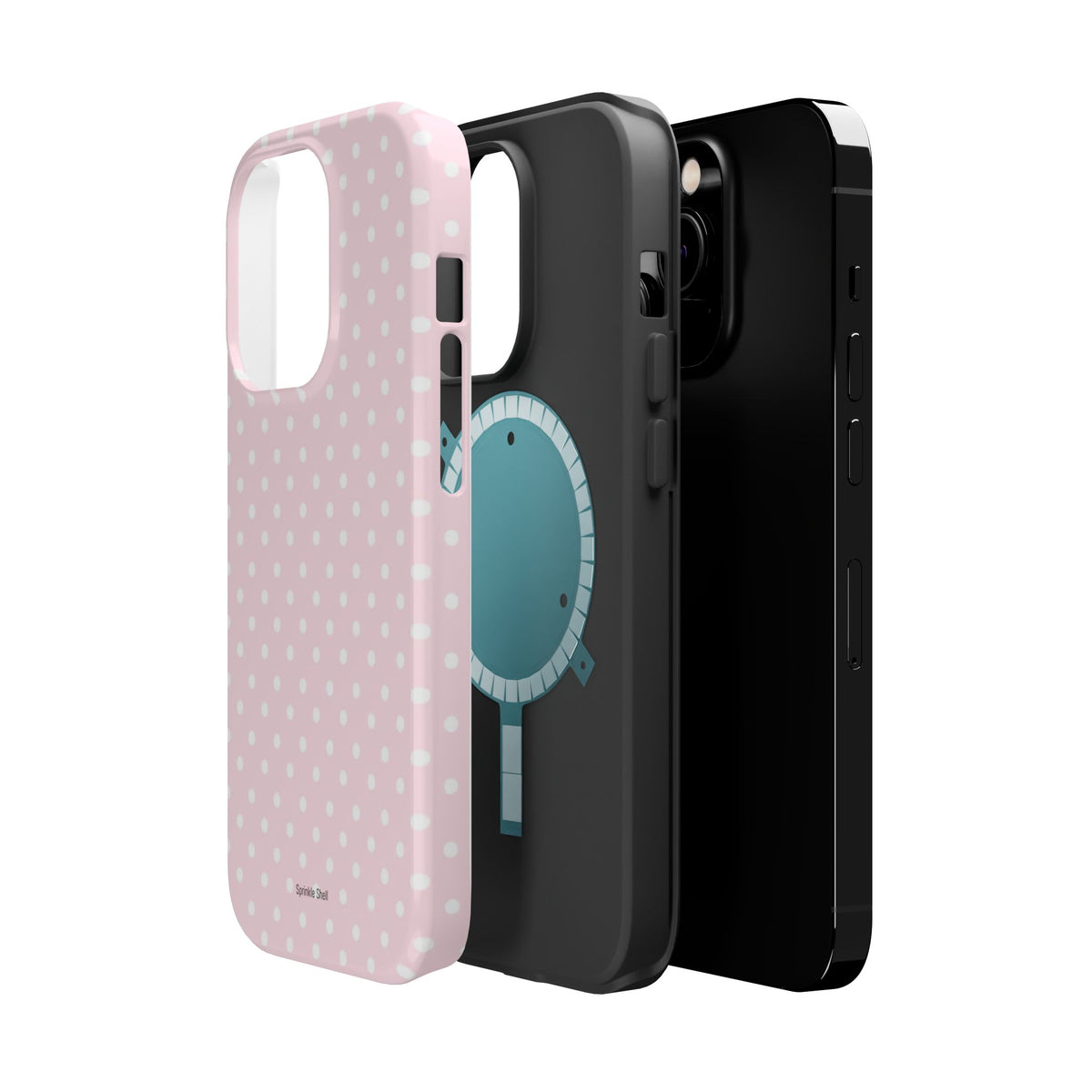 MagSafe light pink polka dots case
