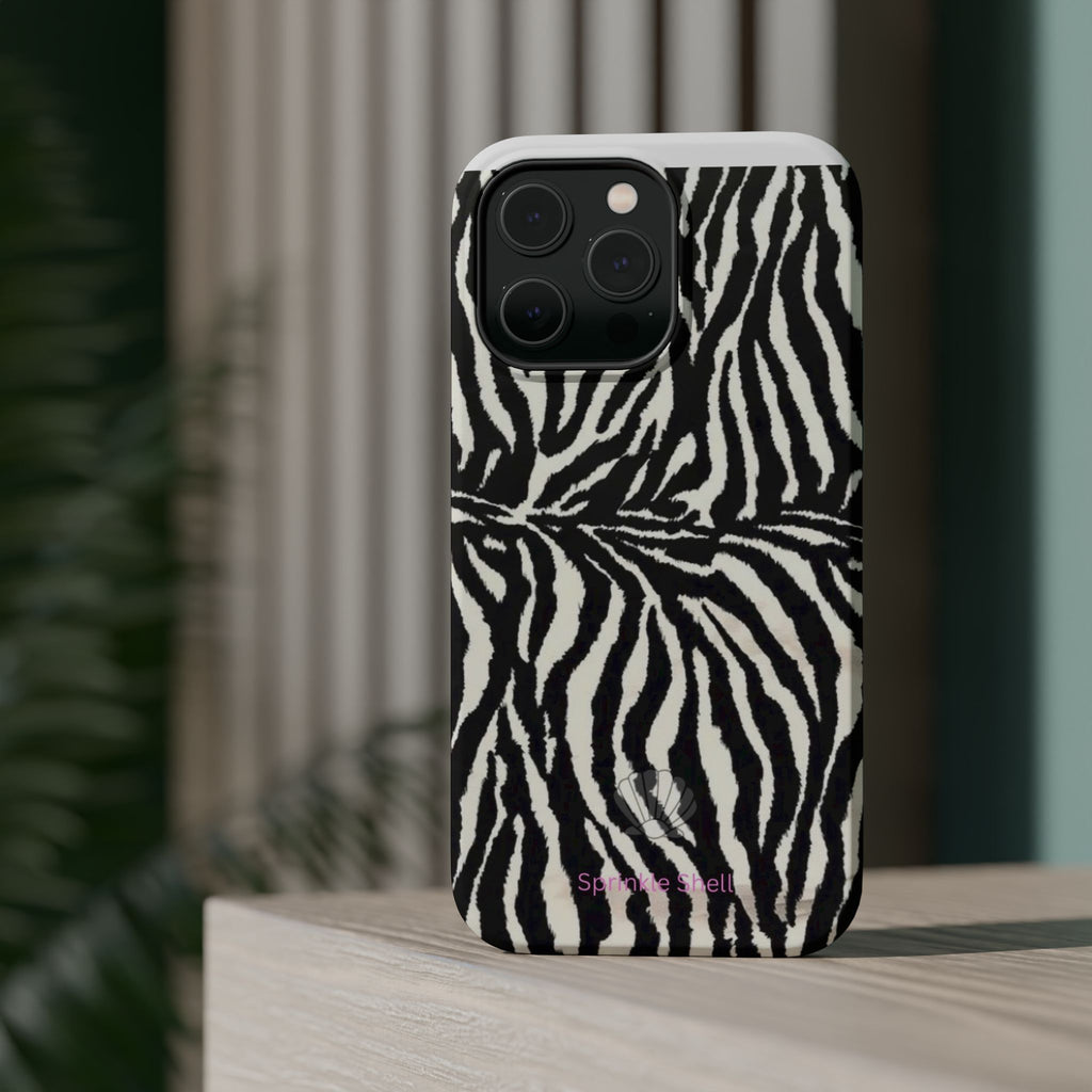MagSafe black zebra print case