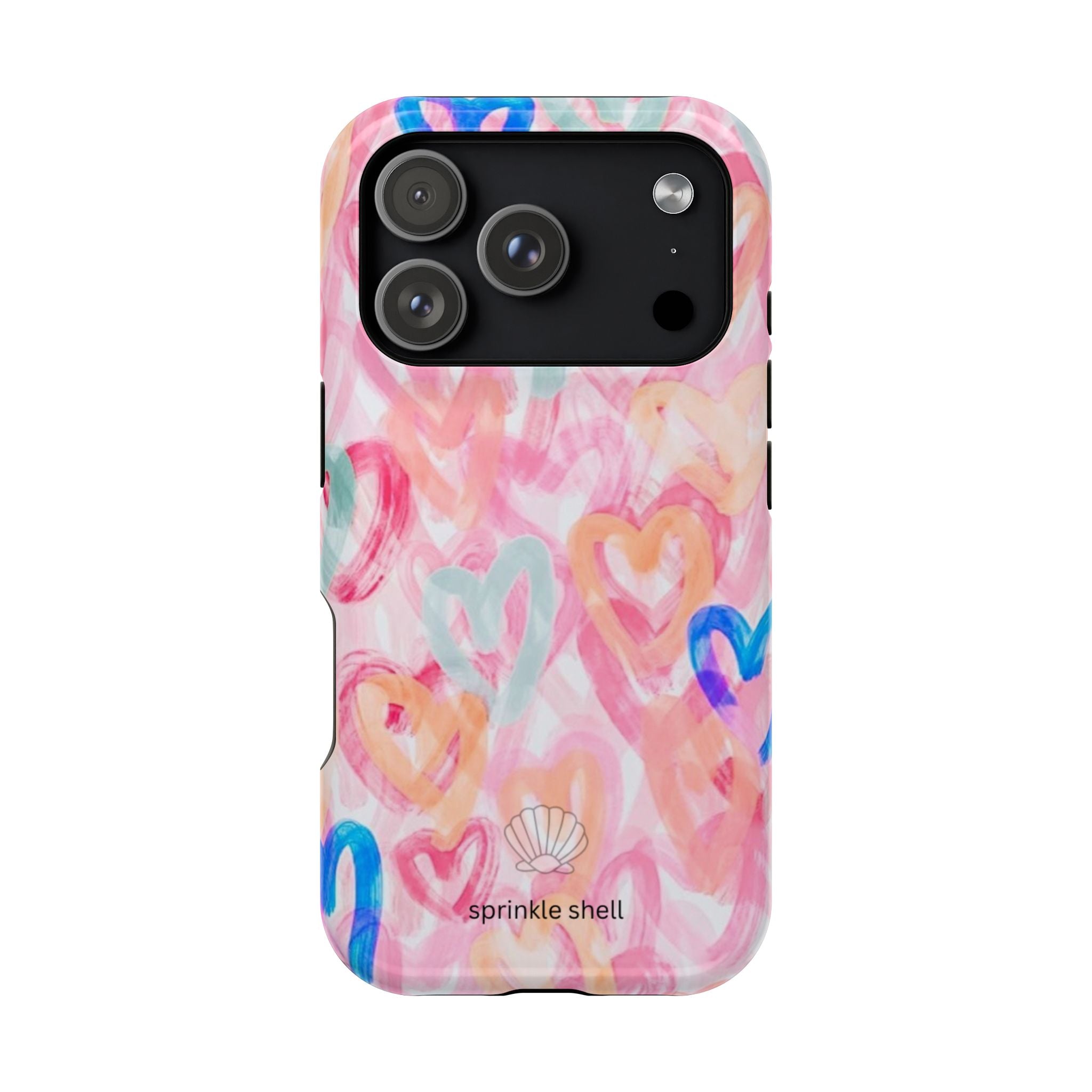MagSafe rainbow hearts case