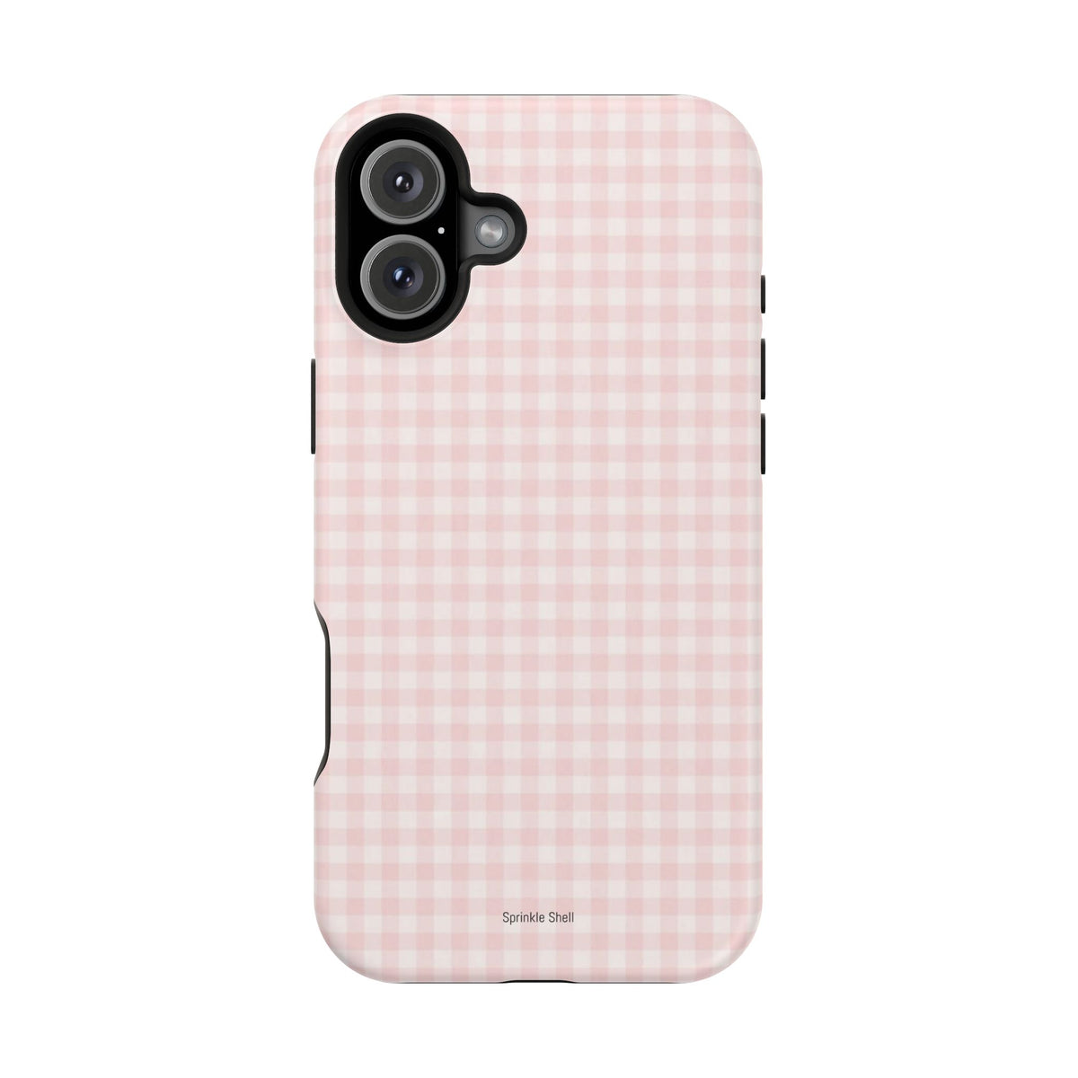 MagSafe light pink plaid case