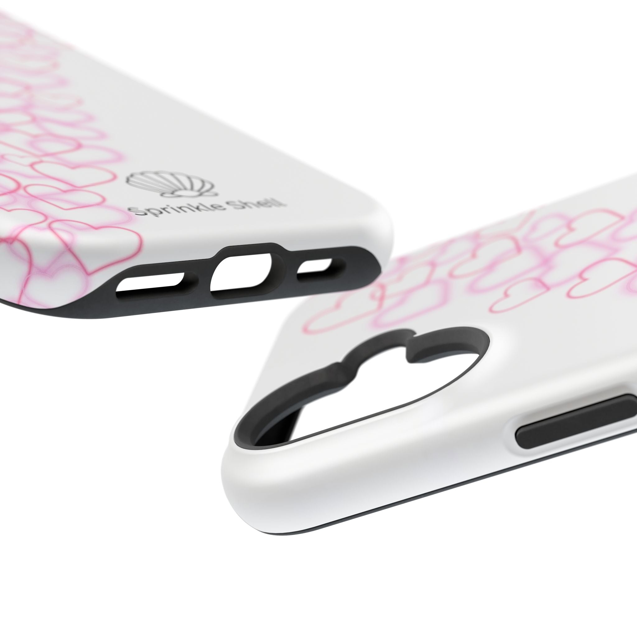 MagSafe pink hearts phone case